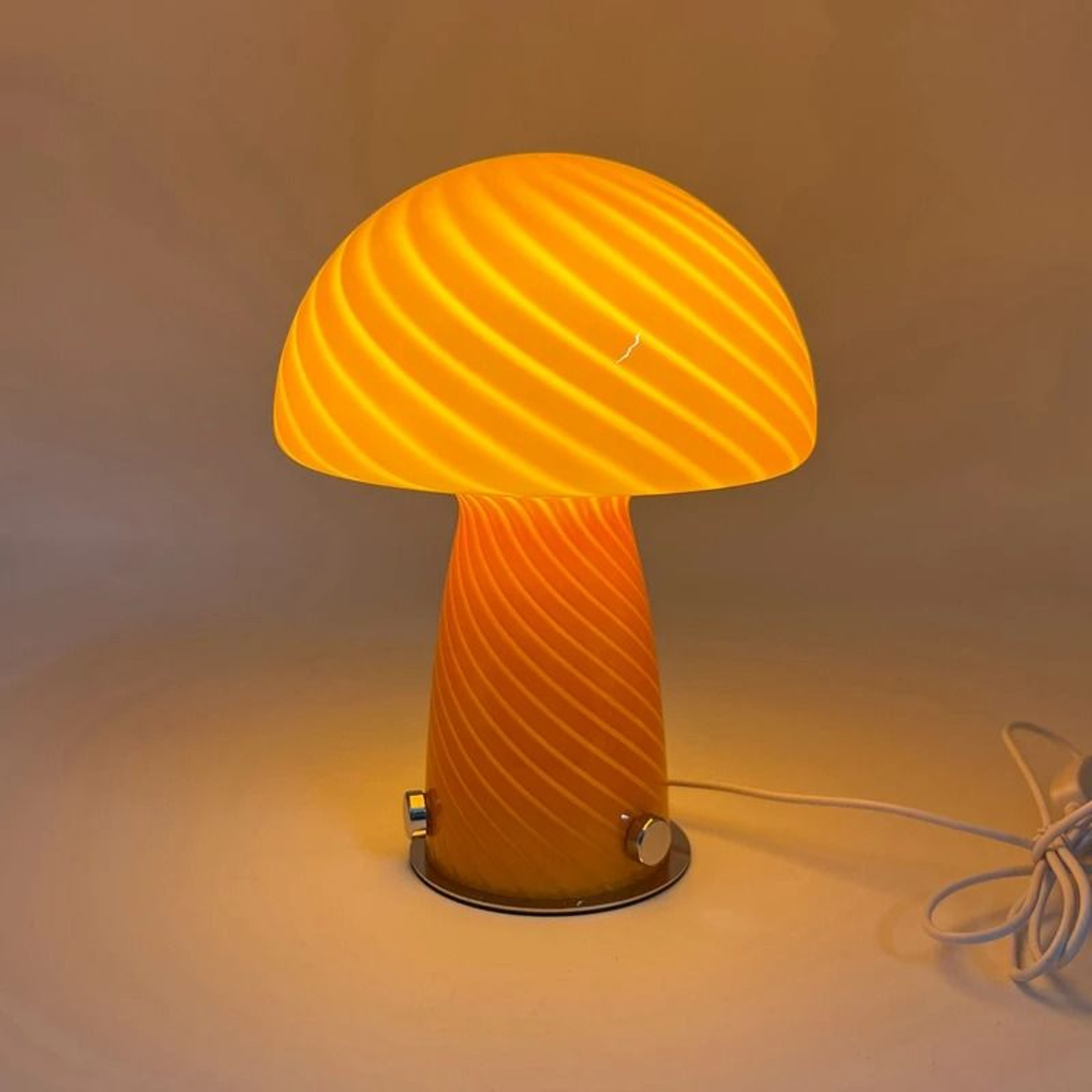 Glass Mushroom Lamp Nordic Bauhaus Vintage Style 0