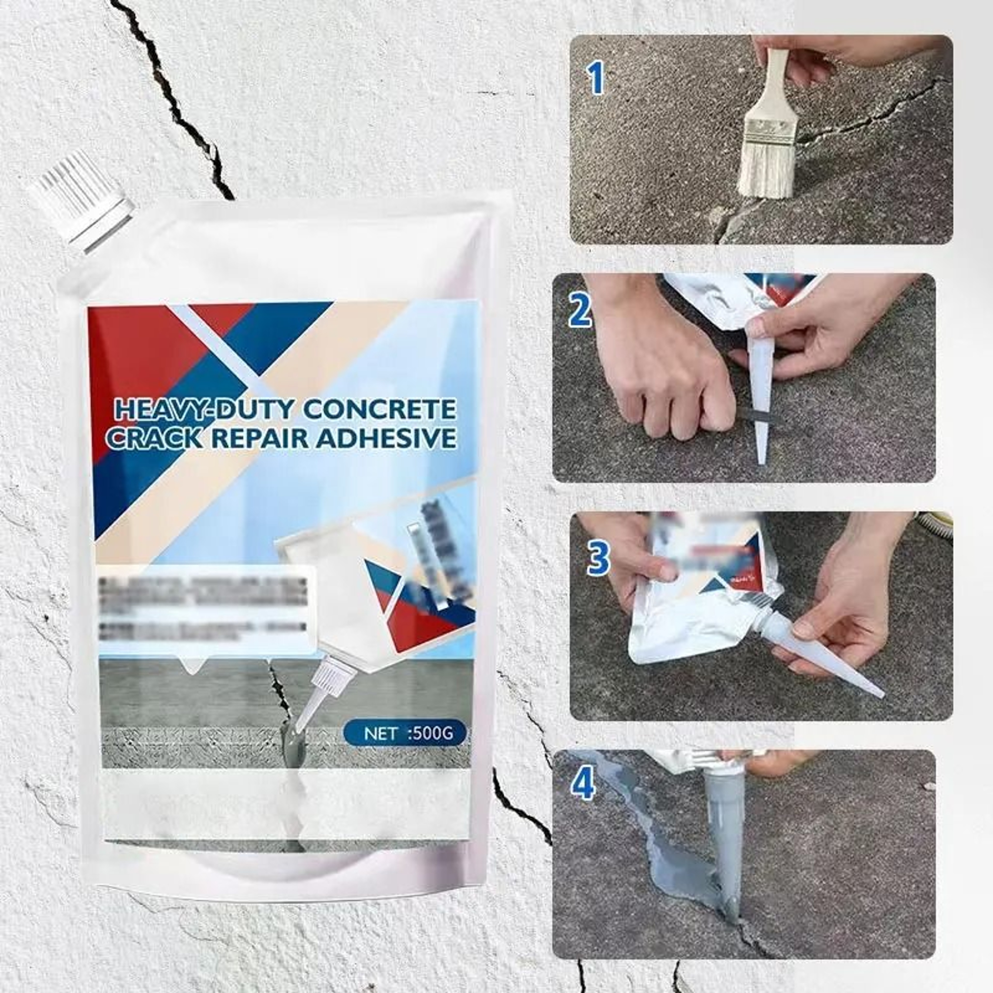 Heavy Duty Concrete Floor Crack Repair Adhesive 5
