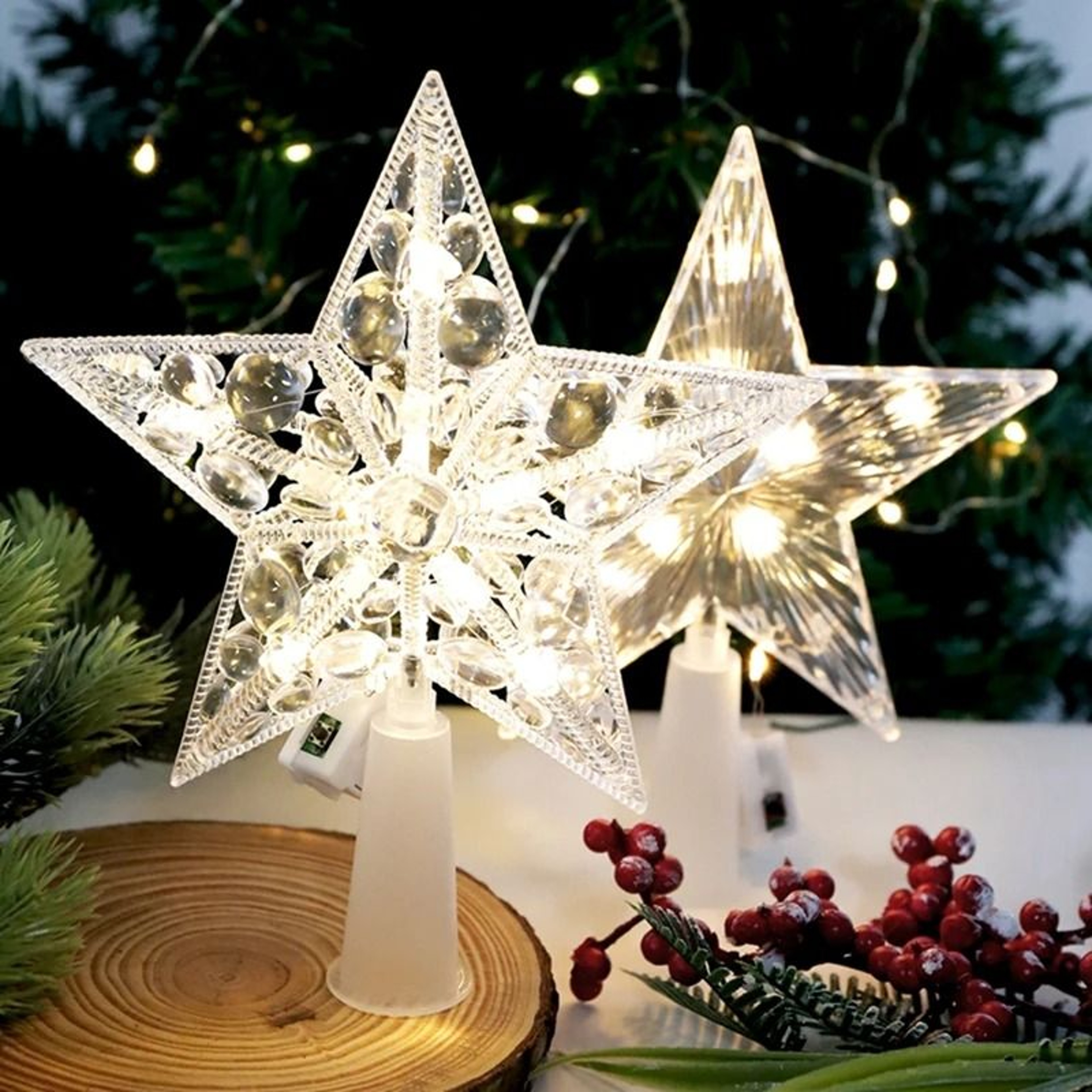 15cm Glowing Star Christmas Tree Ornament 1
