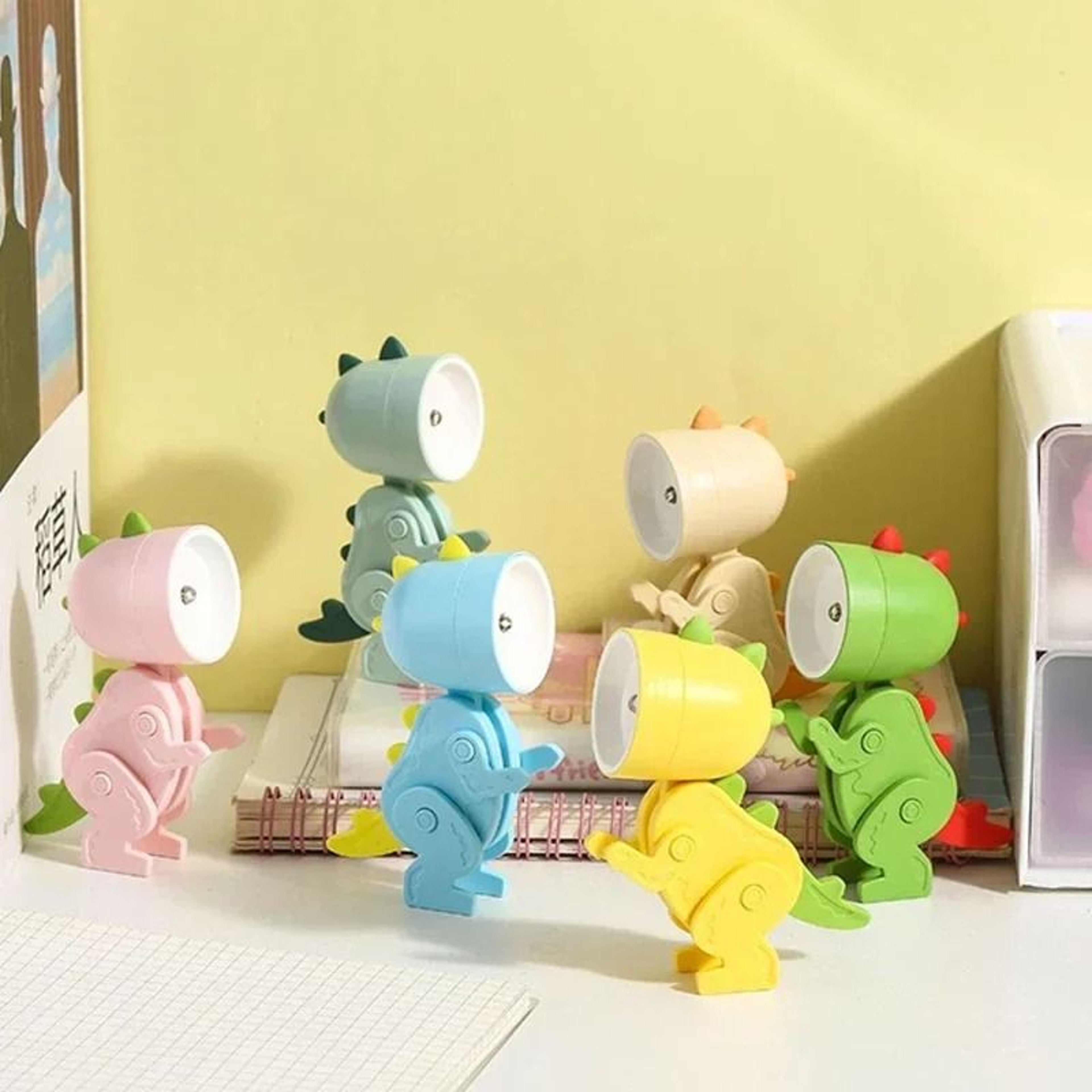 Mini Dinosaur Folding Night Light Lamp For Kids Bedroom And Nursery 2