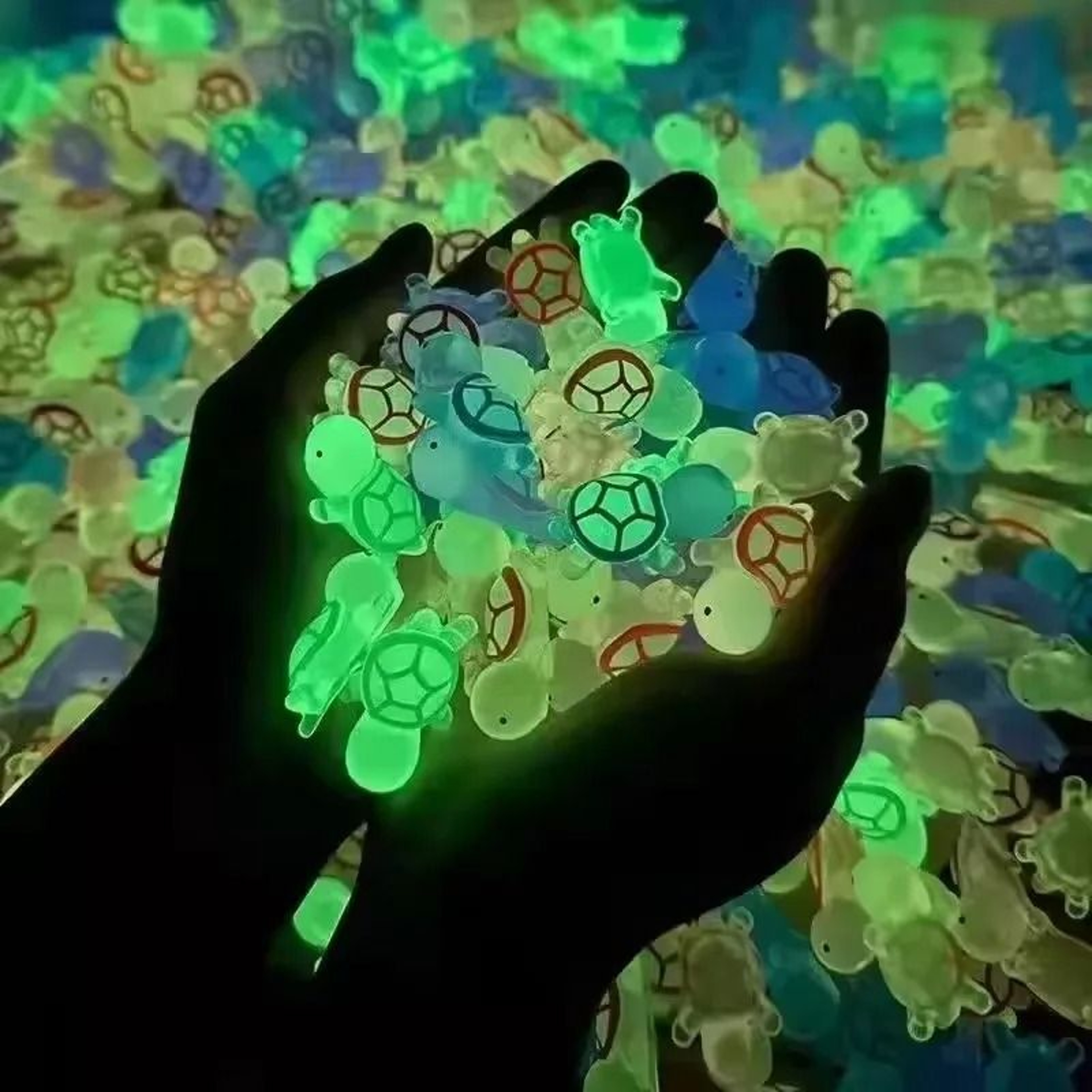 Mini Luminous Turtle Ornaments Set For Home Decor And Kids Toys 4