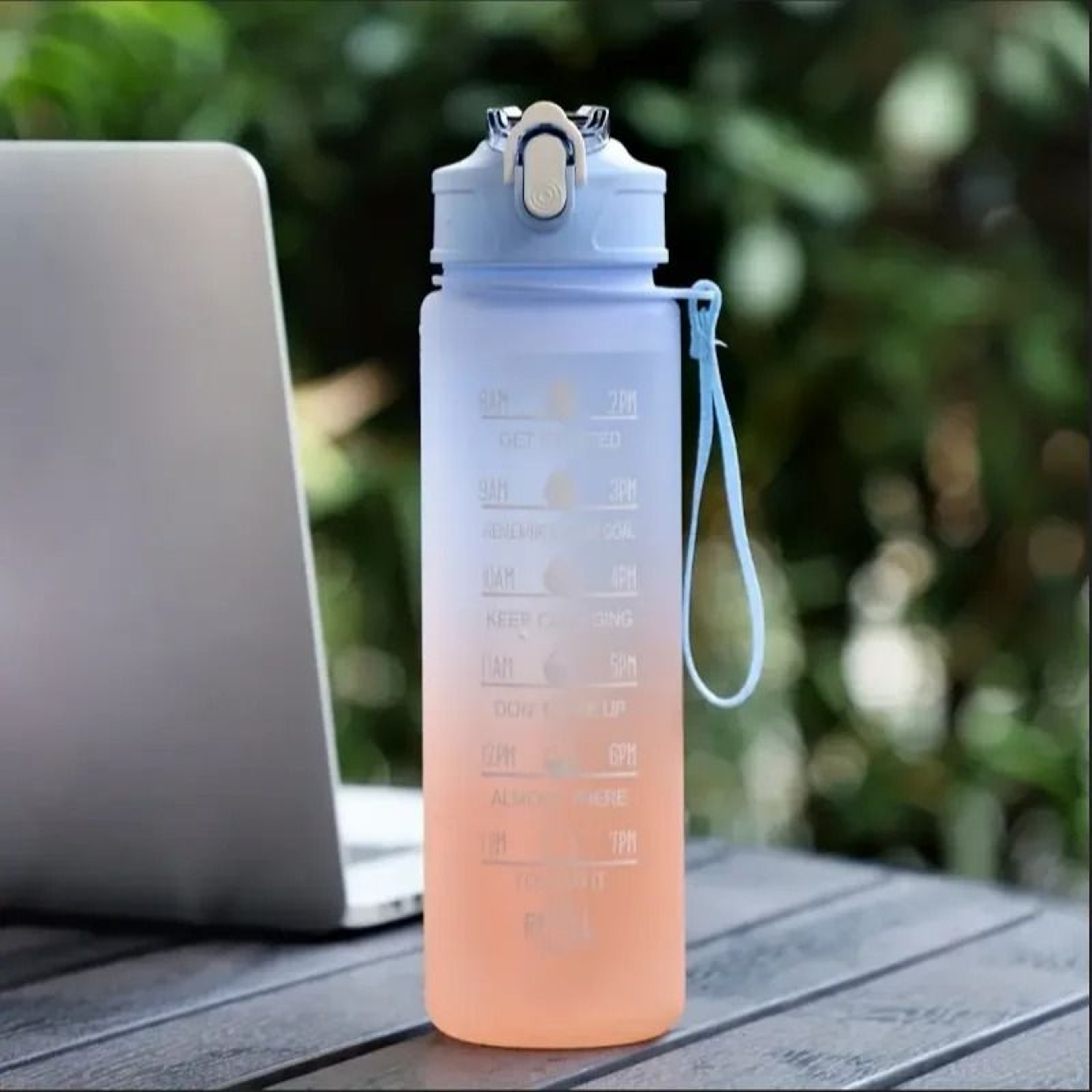 700ml Time Scale Water Cup With Drop Resistant Lid For Sports And Outdoor Use 3