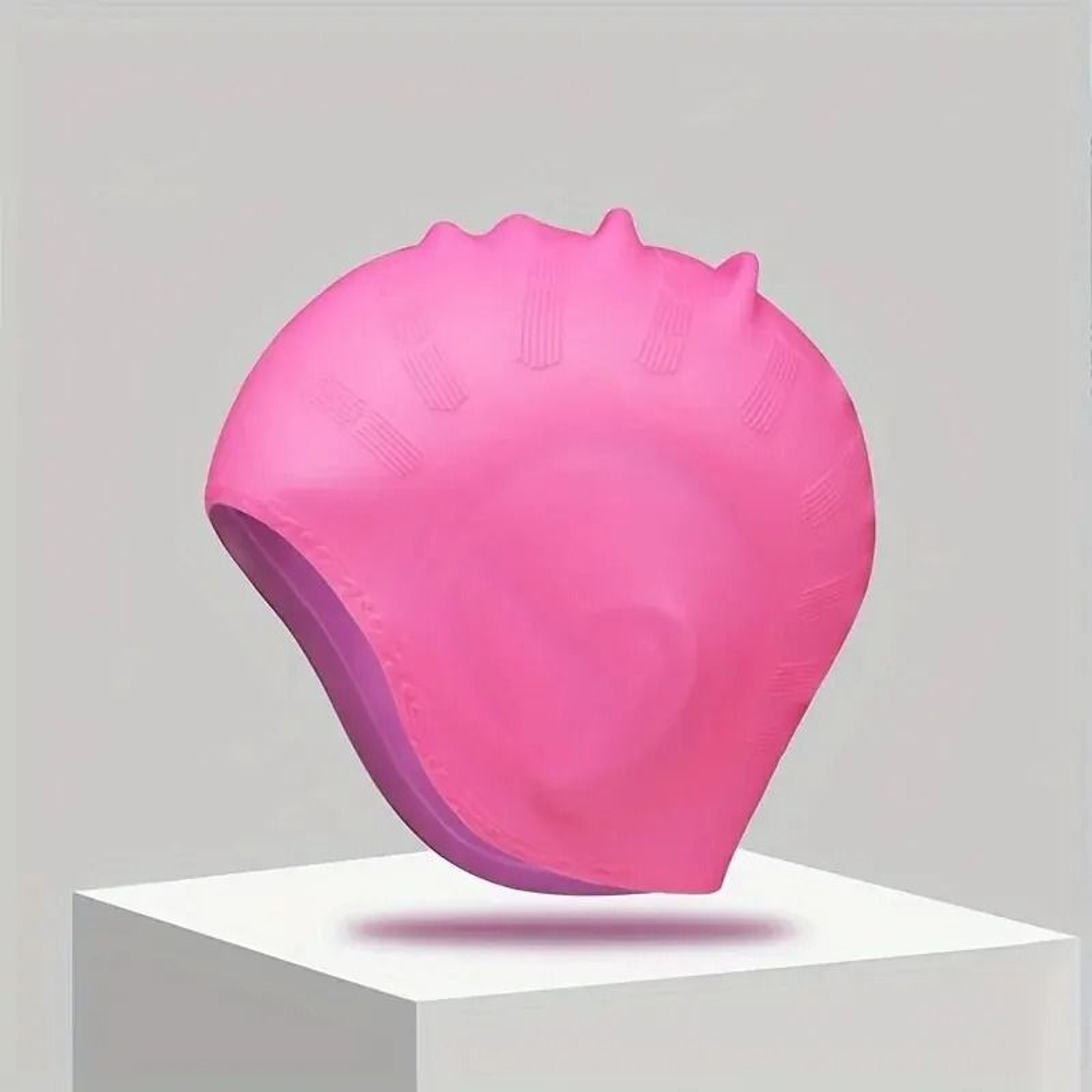 Durable Silicone Swimming Cap With Ear Pockets For Adults And Teens 2