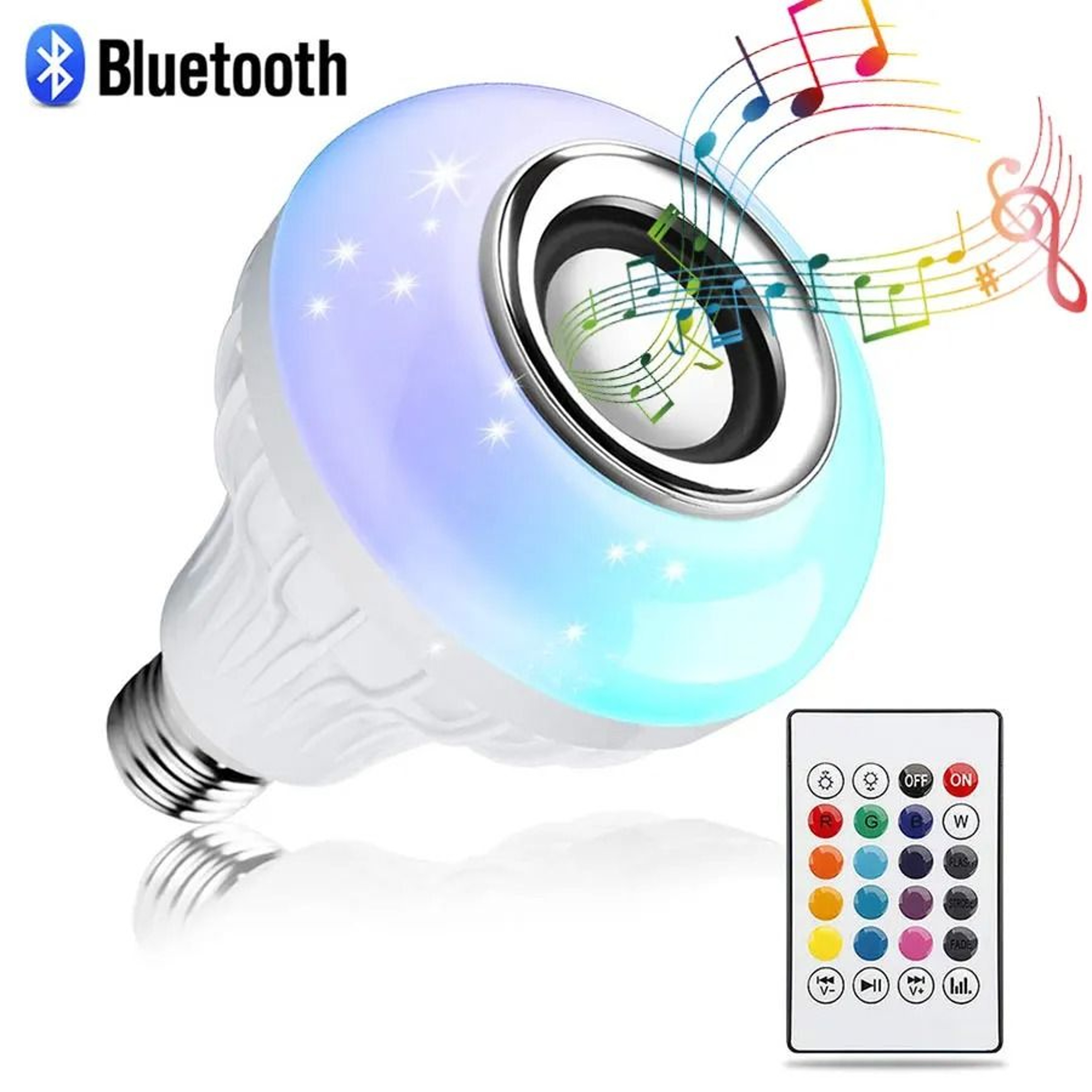 LED RGB Light Bulb With Bluetooth Speaker E27 Socket For Party And Bedroom Decor 0