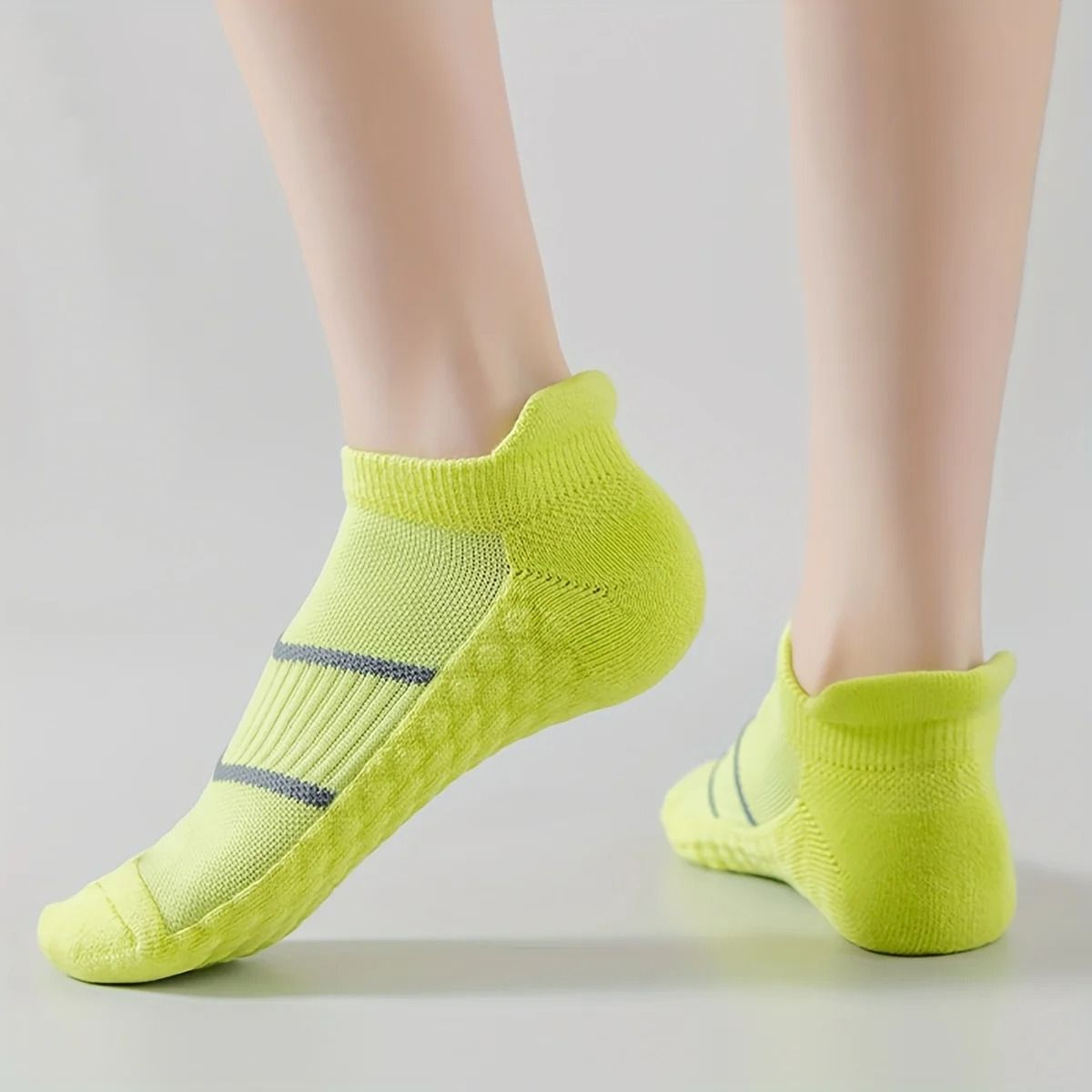 Striped Pattern Textured Short Socks Seven Pair Set For Women 3
