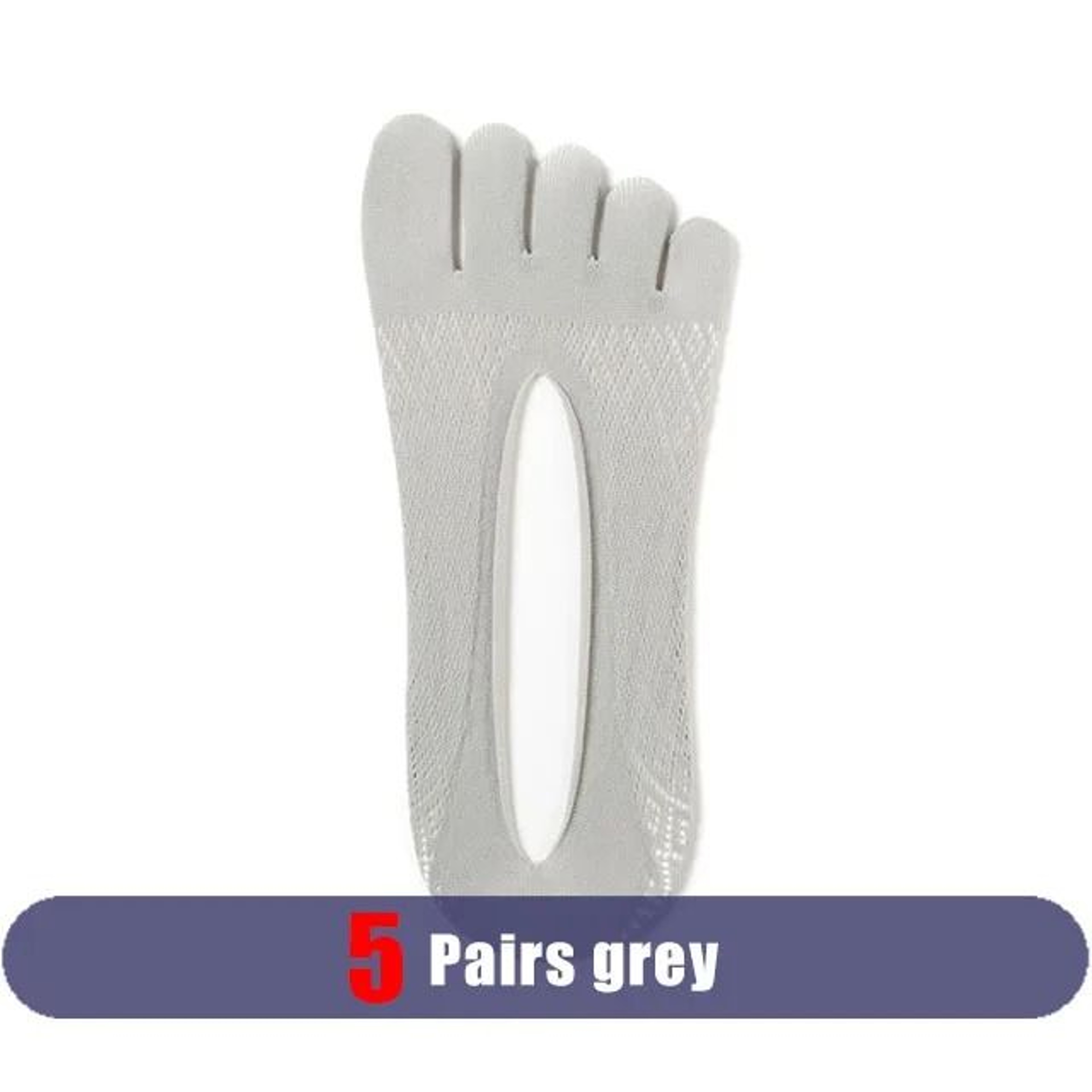 Summer Invisible No Show Five Finger Socks For Men 6