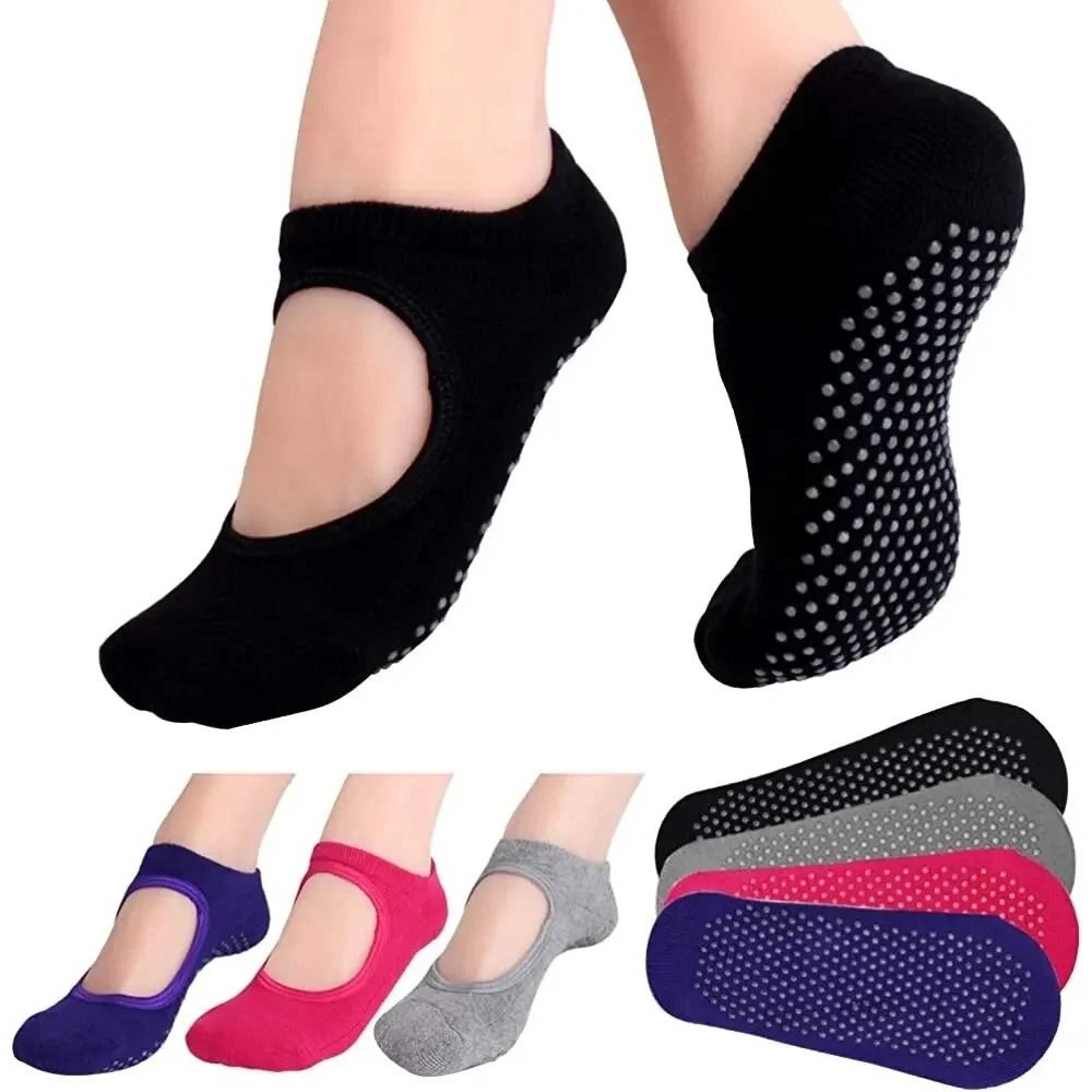 Backless Non Slip Fitness Yoga Socks For Women 0