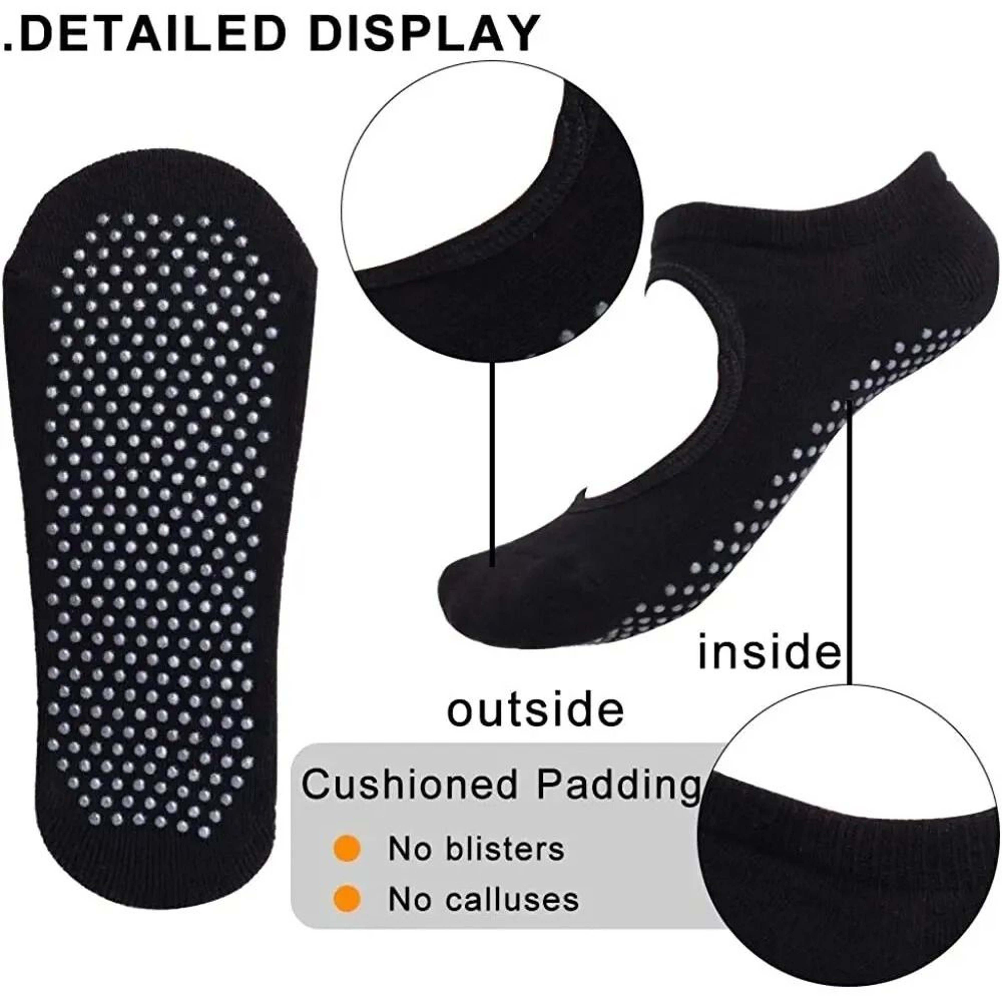 Backless Non Slip Fitness Yoga Socks For Women 2