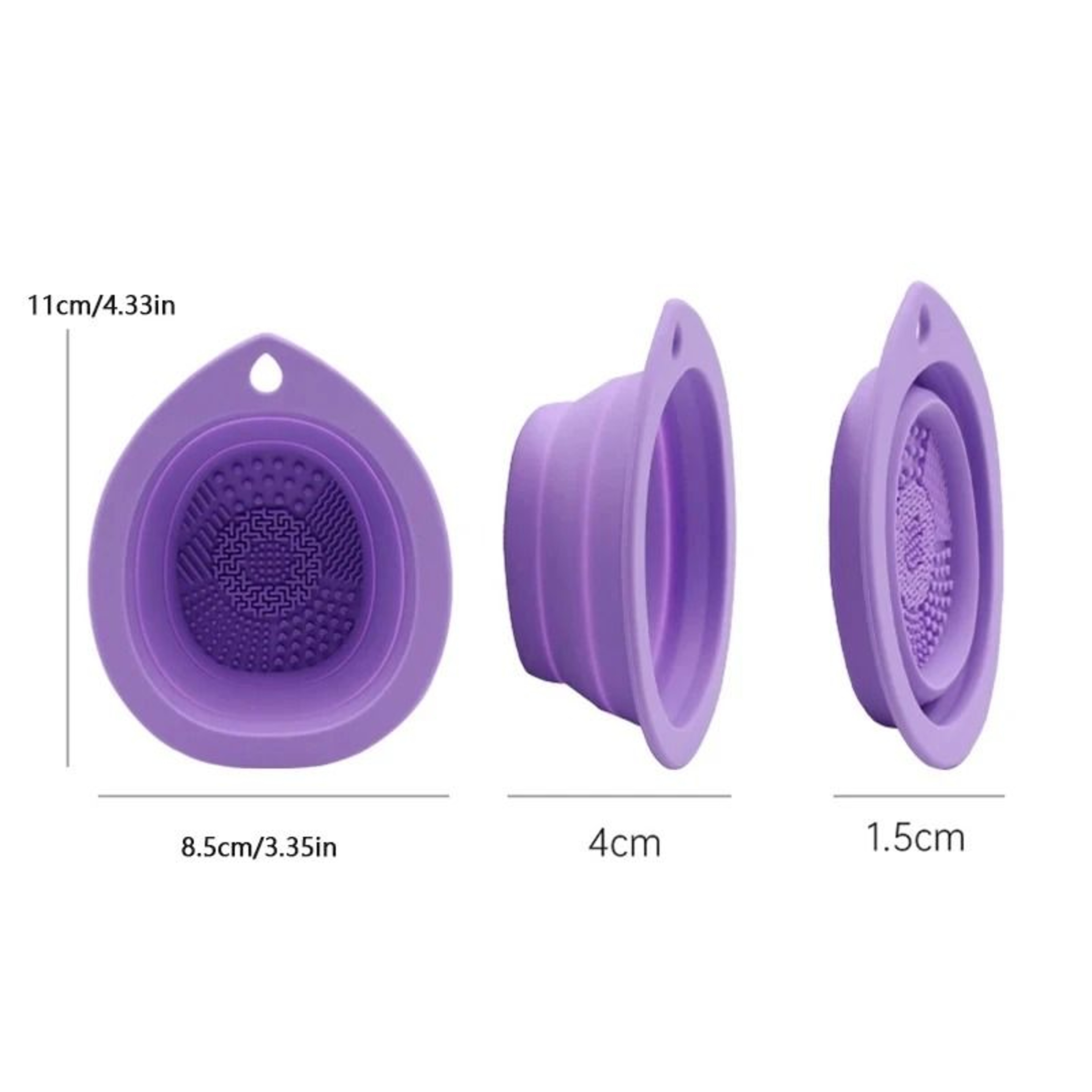 Silicone Makeup Brush Cleaner Bowl And Scrub Pad Set 5