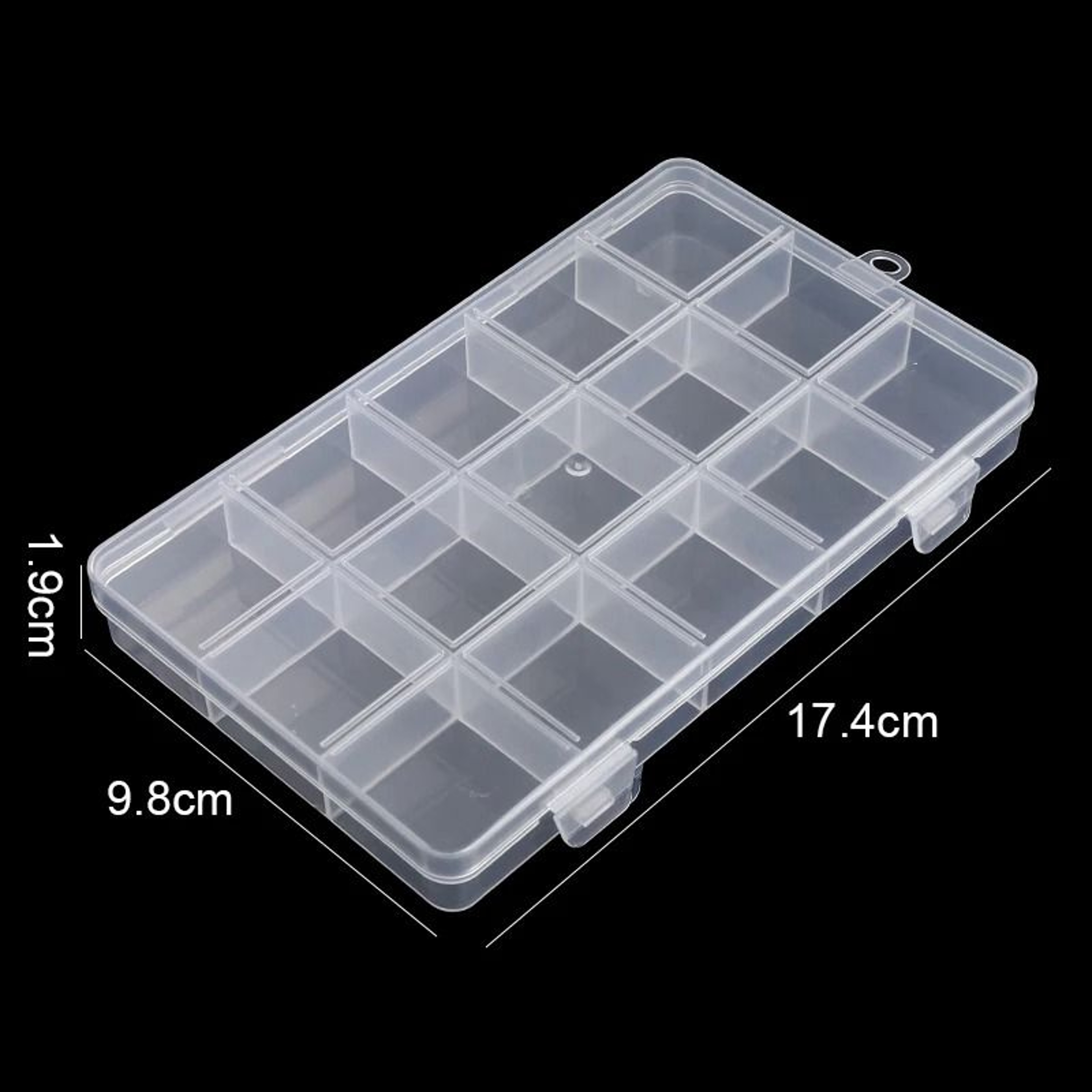 Clear Plastic Organizer Box For Jewelry Earrings And Beads 8