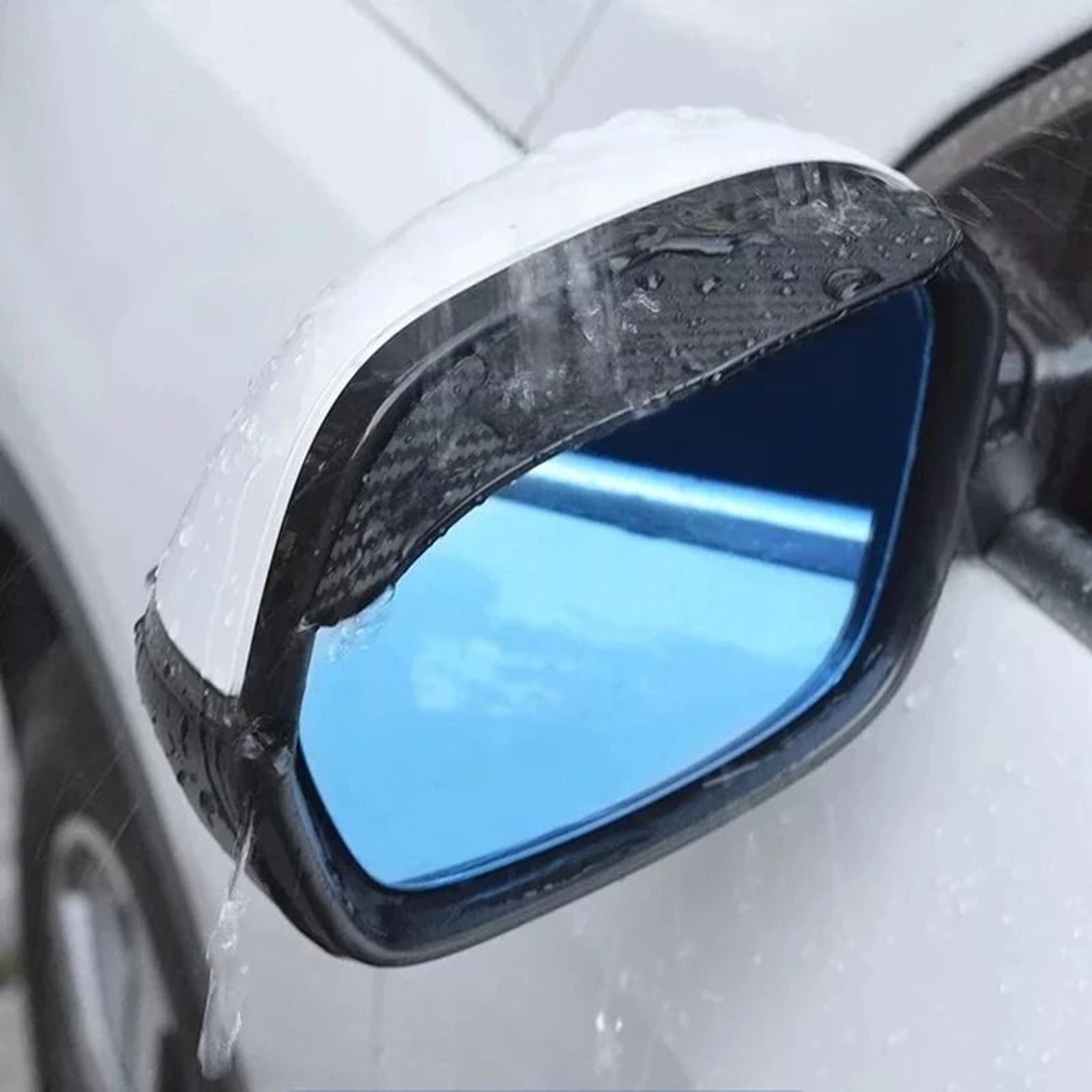 Universal Car Side Mirror Rain Visor Cover  2 Piece Set 1