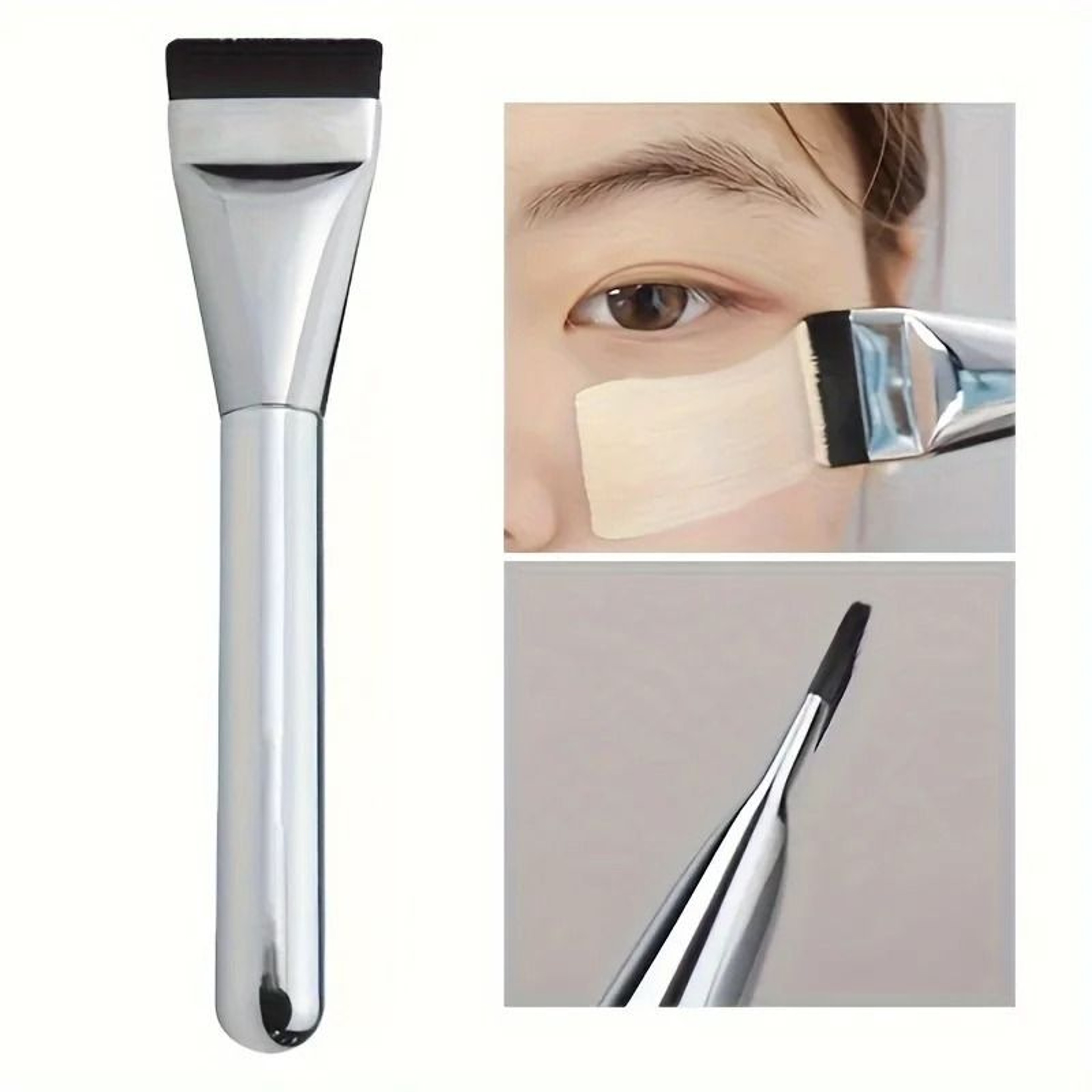 Multi Use Oval Foundation Brush With Ultra Fine Hypoallergenic Nylon Bristles 0
