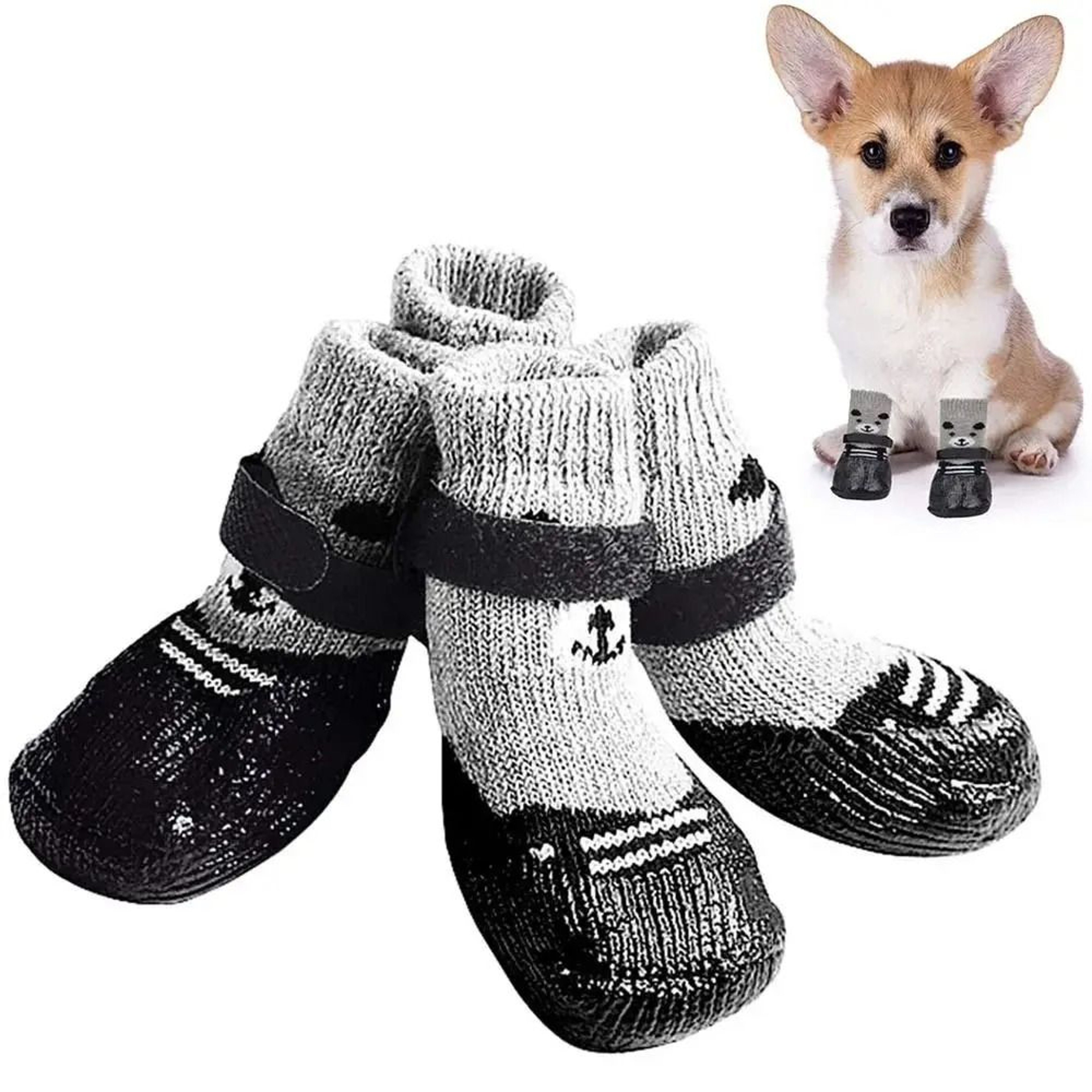 Waterproof Pet Socks With Non Slip Rubber Soles For Dogs And Cats 0