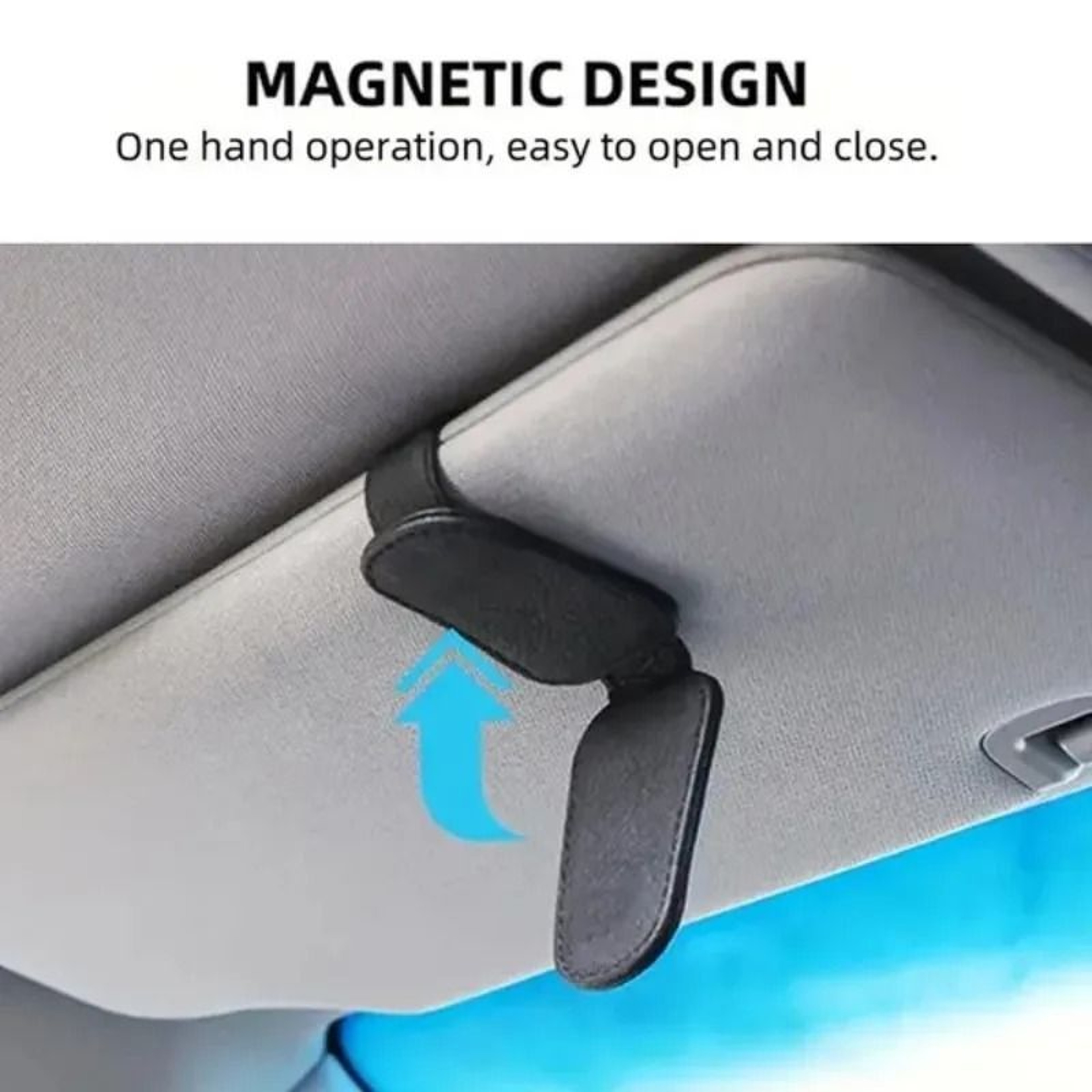 Car Sun Visor Glasses Case And Ticket Card Clip  Auto Interior Organizer 2