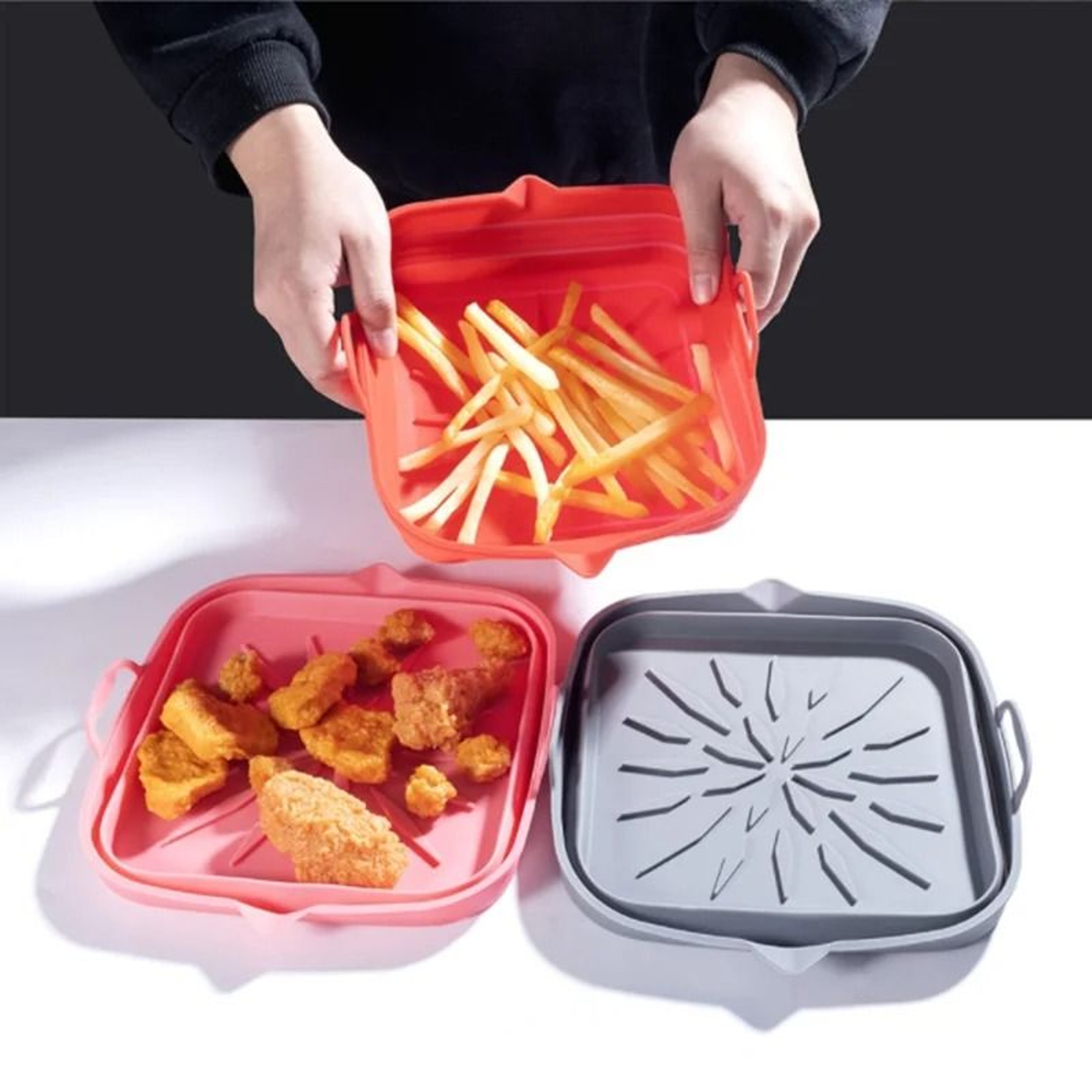 Silicone Reusable Air Fryer And Oven Baking Tray Liner 1