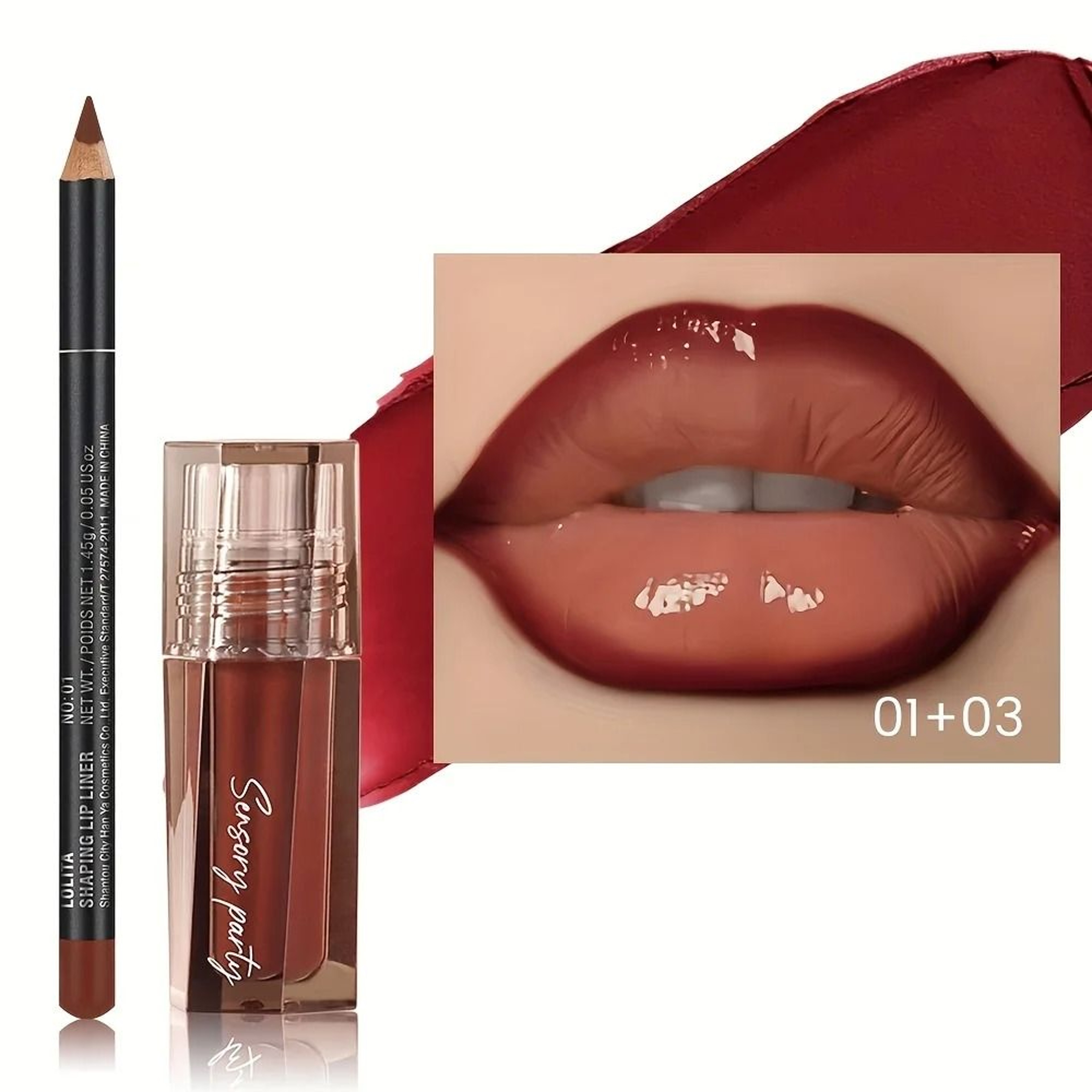Radiant Hydrating Lip Gloss And Lip Liner Set 8