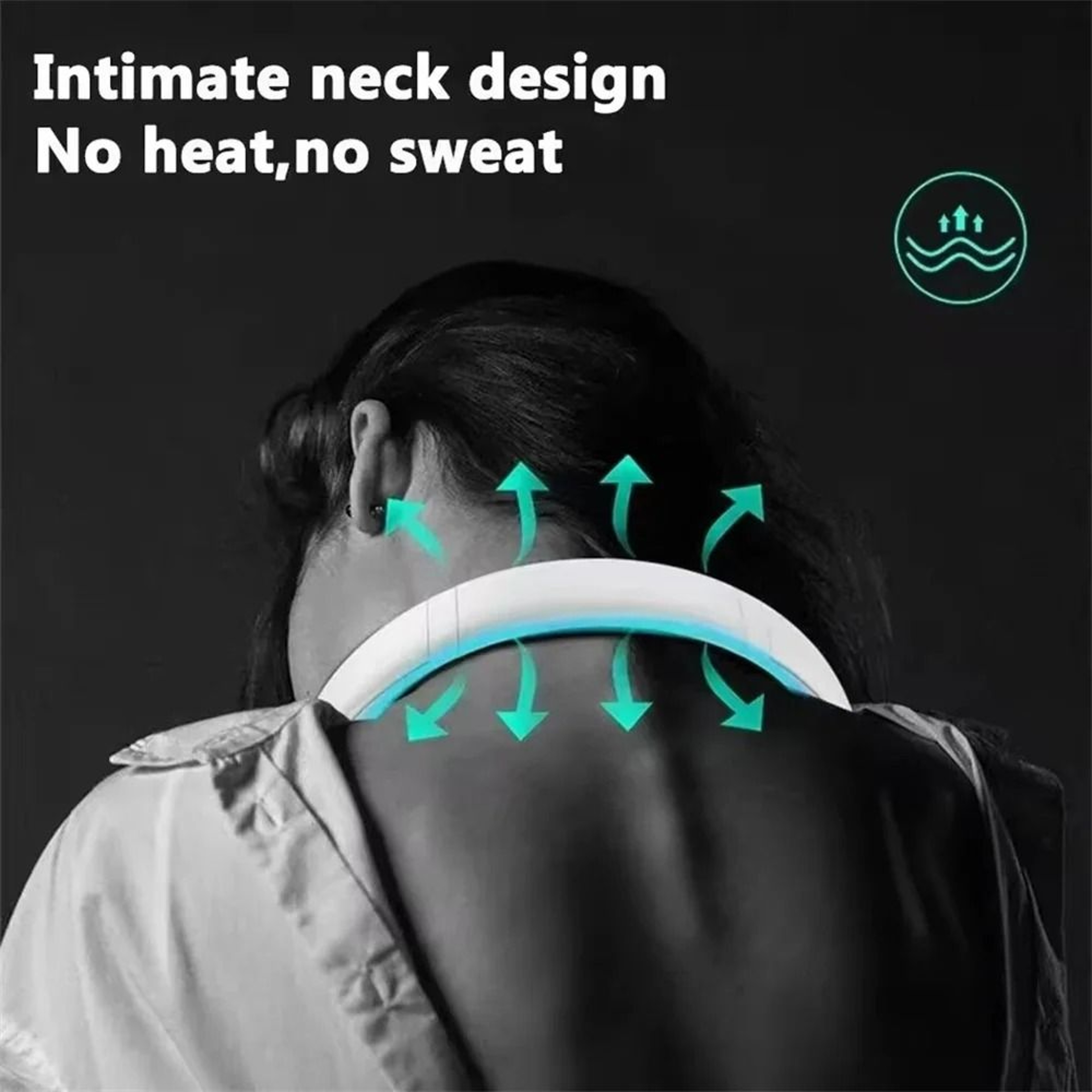 Portable Bladeless Neck Fan With Rechargeable Battery 3