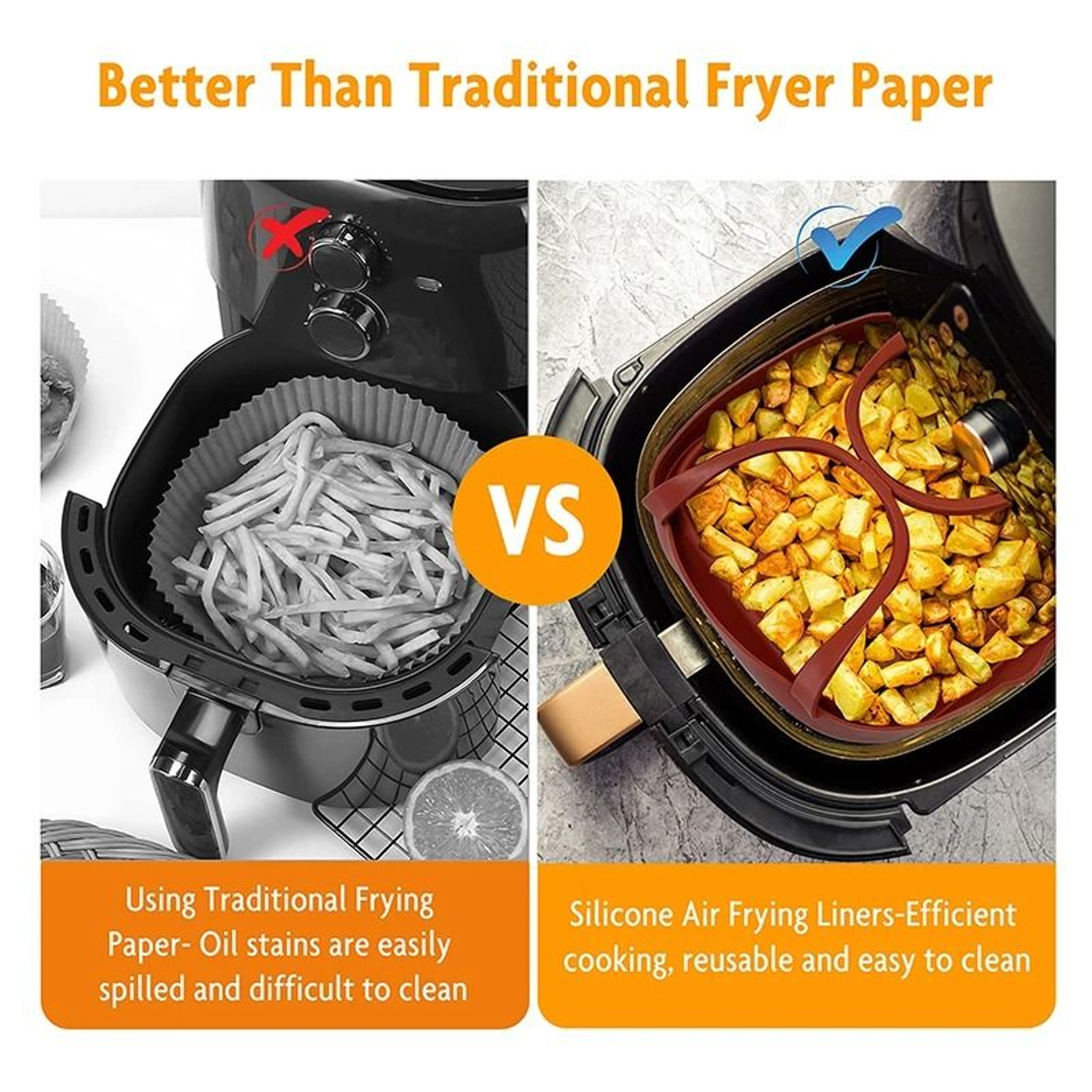 Silicone Air Fryer Basket With Handle For Easy Cooking 2
