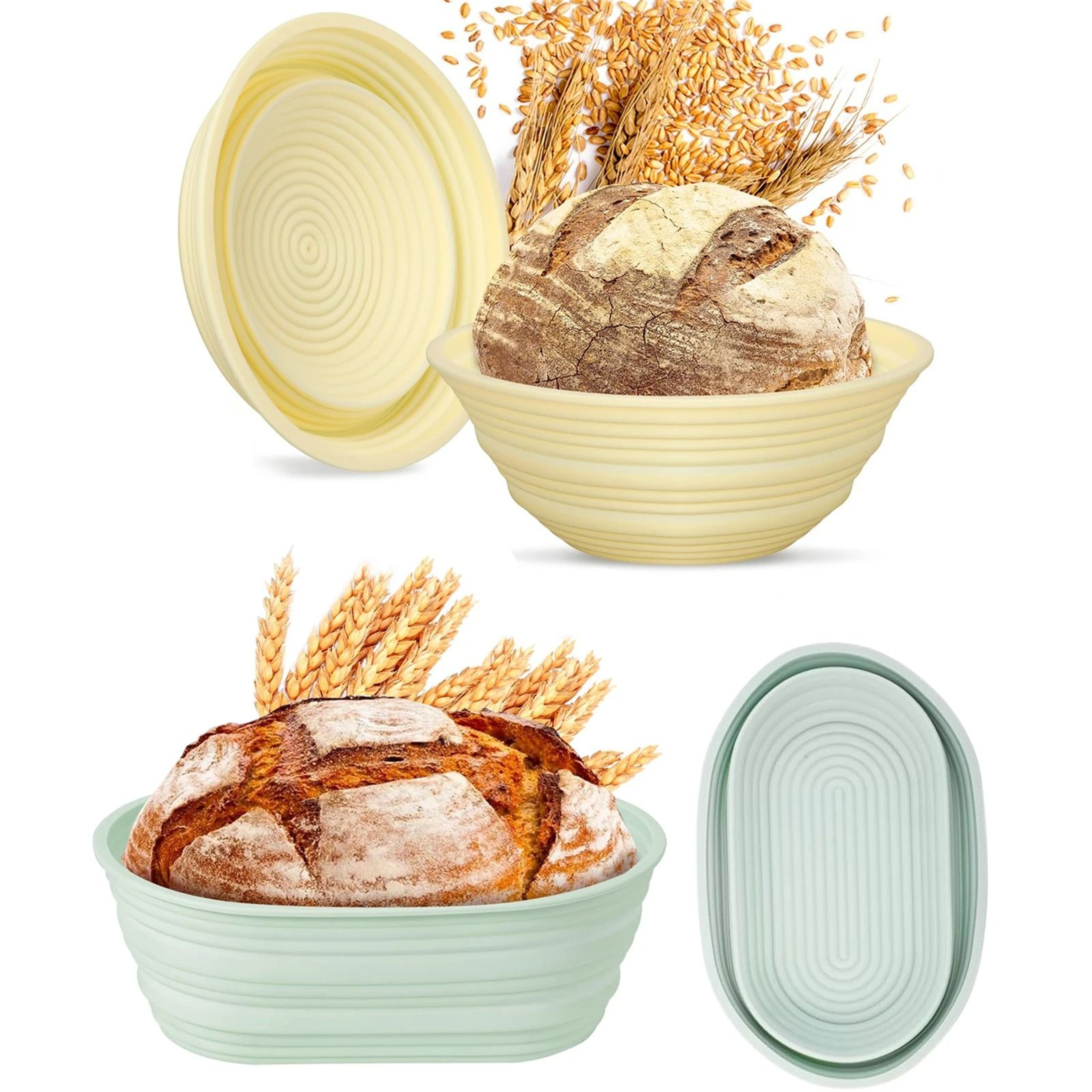 Foldable Silicone Bread Proofing Basket For Sourdough Baking 0