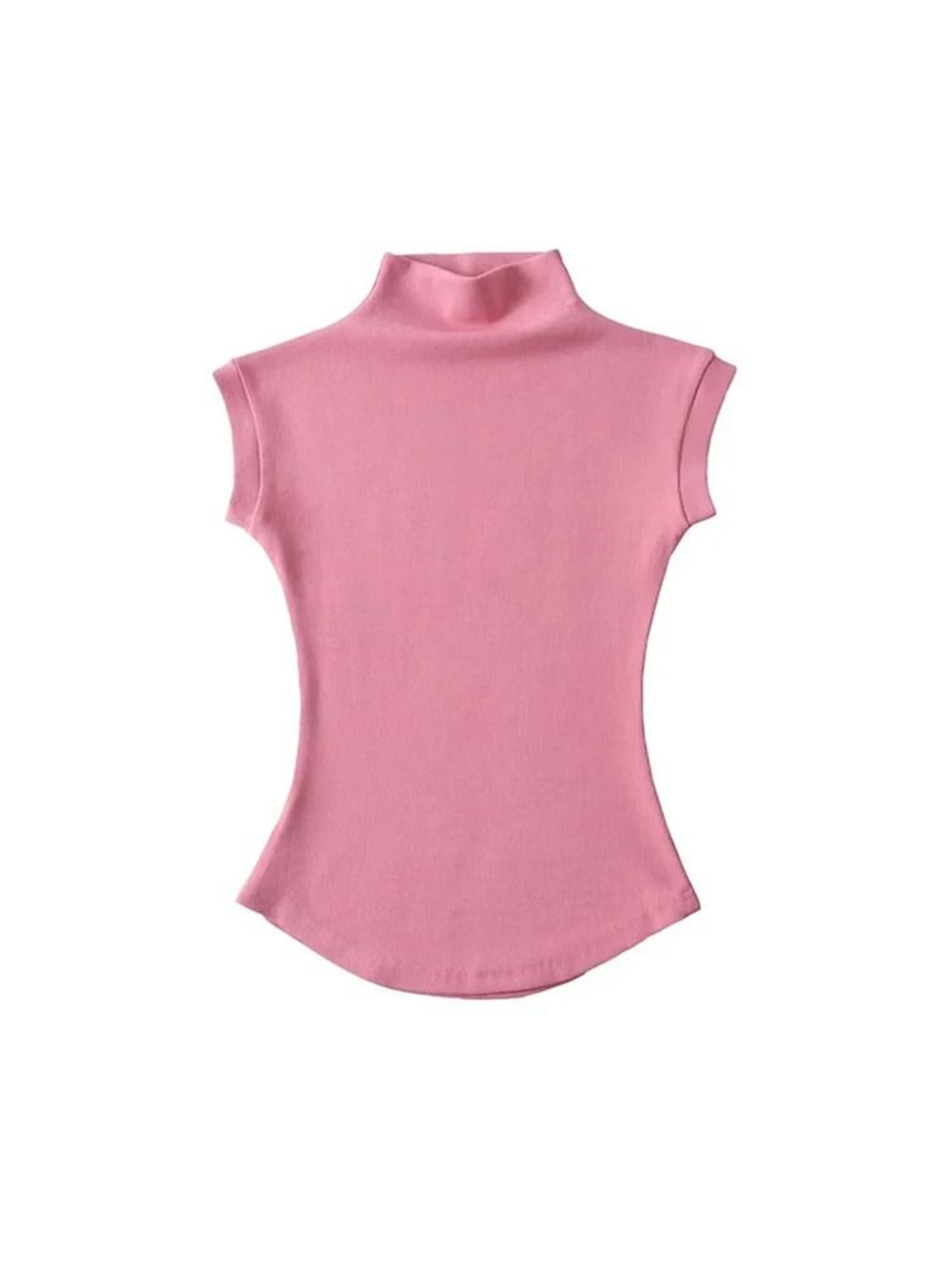 Sleeveless Turtleneck Slim Fit Womens Top 4