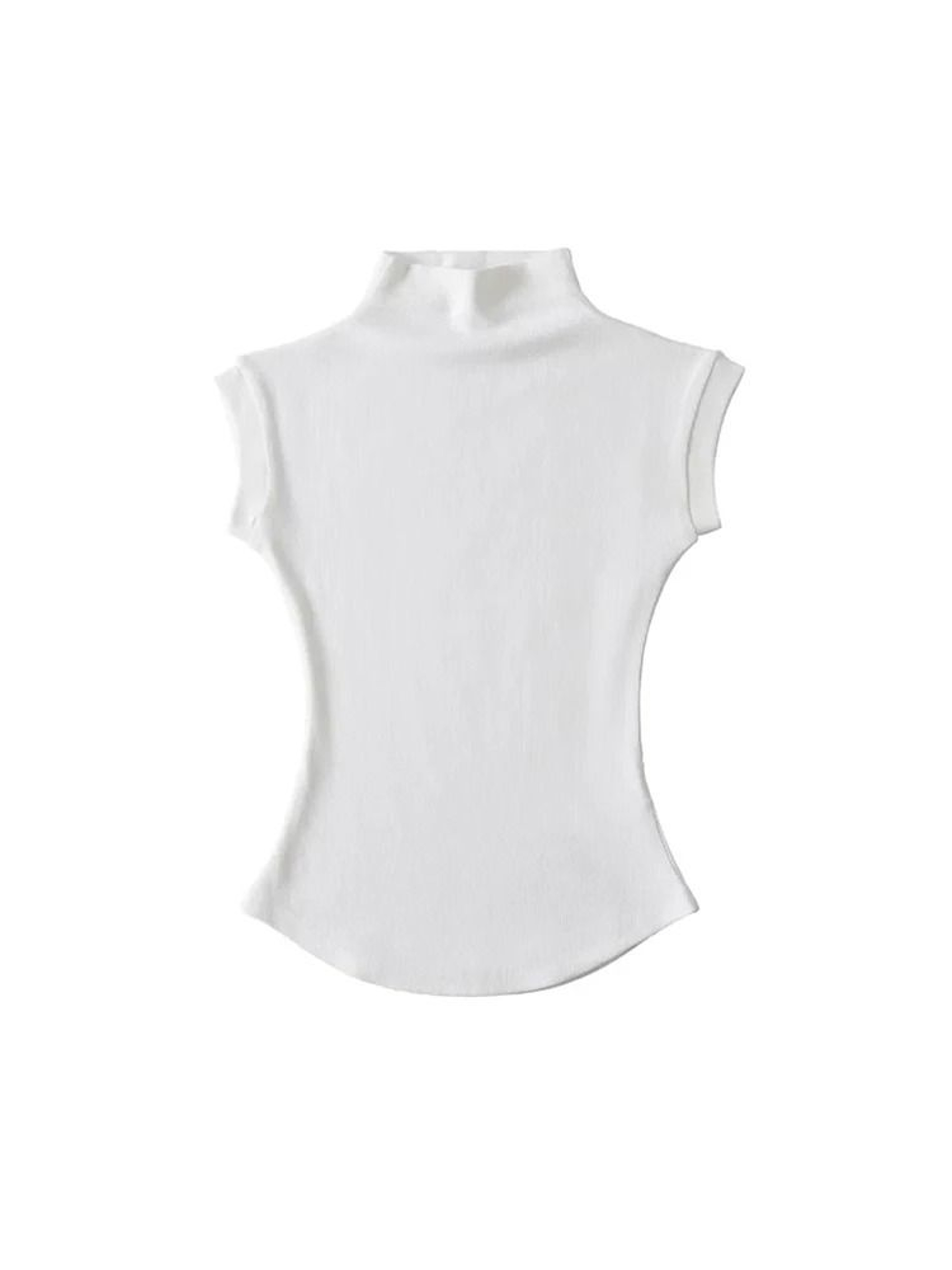 Sleeveless Turtleneck Slim Fit Womens Top 5