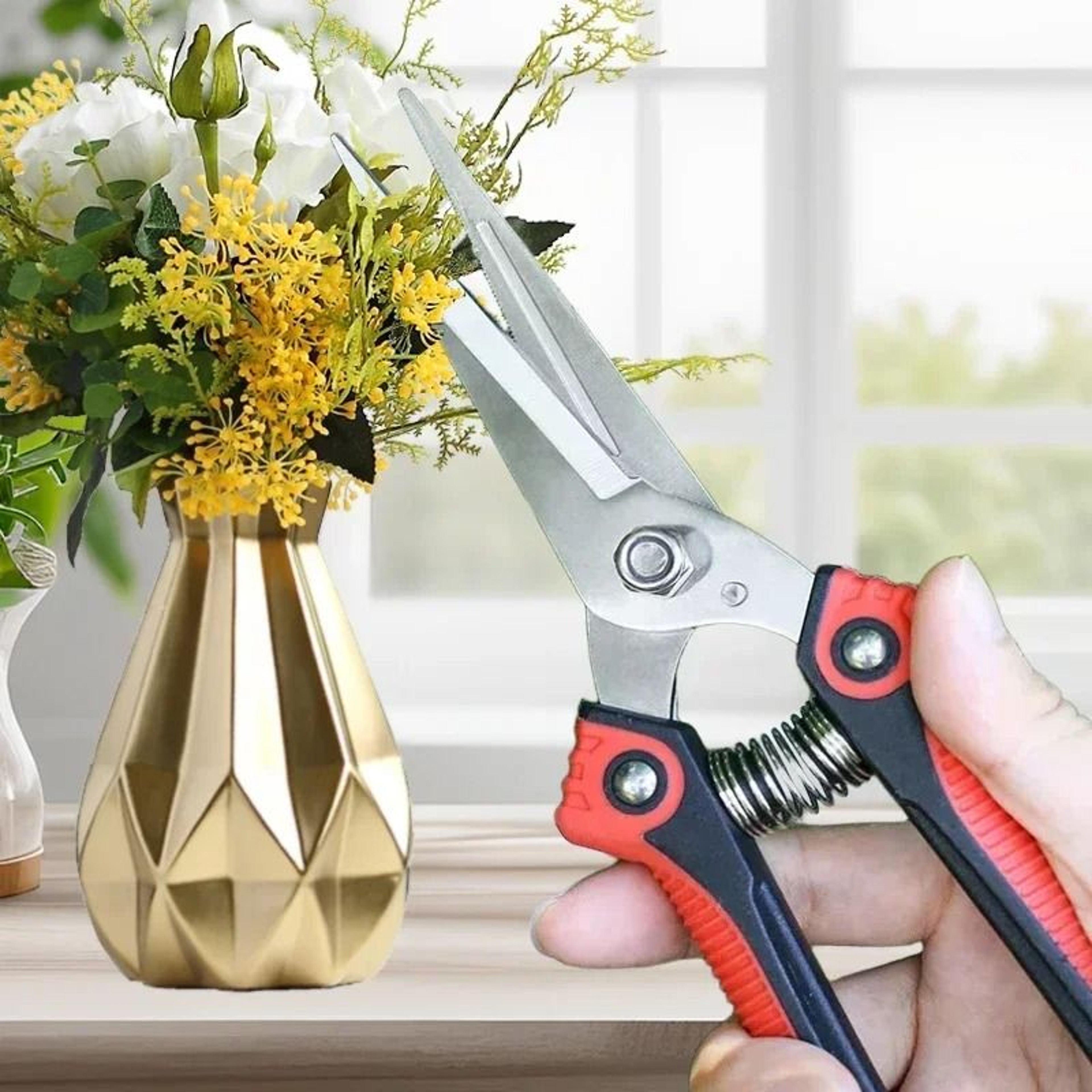 Stainless Steel Pruning Shears With Non Slip Handle 0