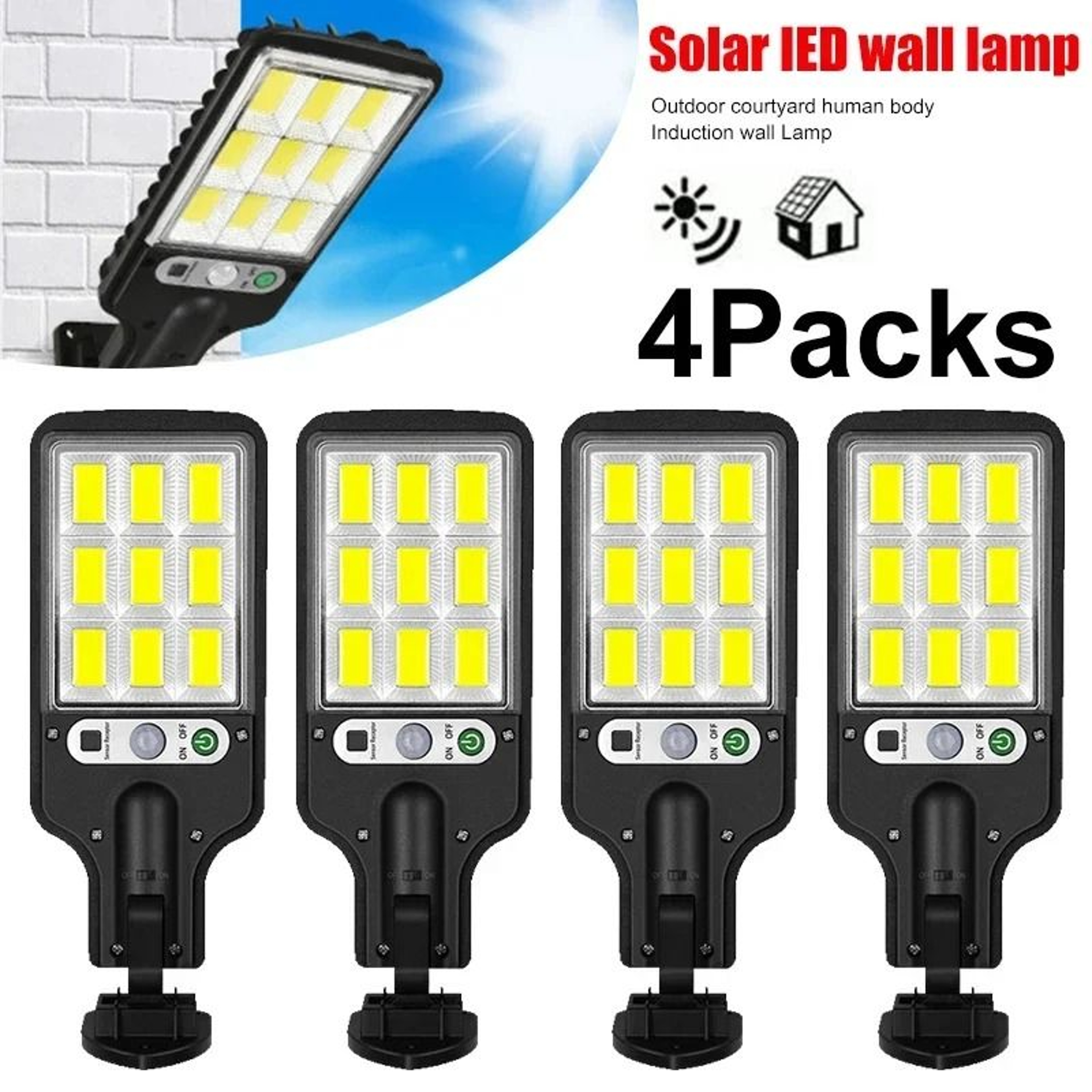 Solar Powered Outdoor Wall Light With Motion Sensor For Garden And Garage 0