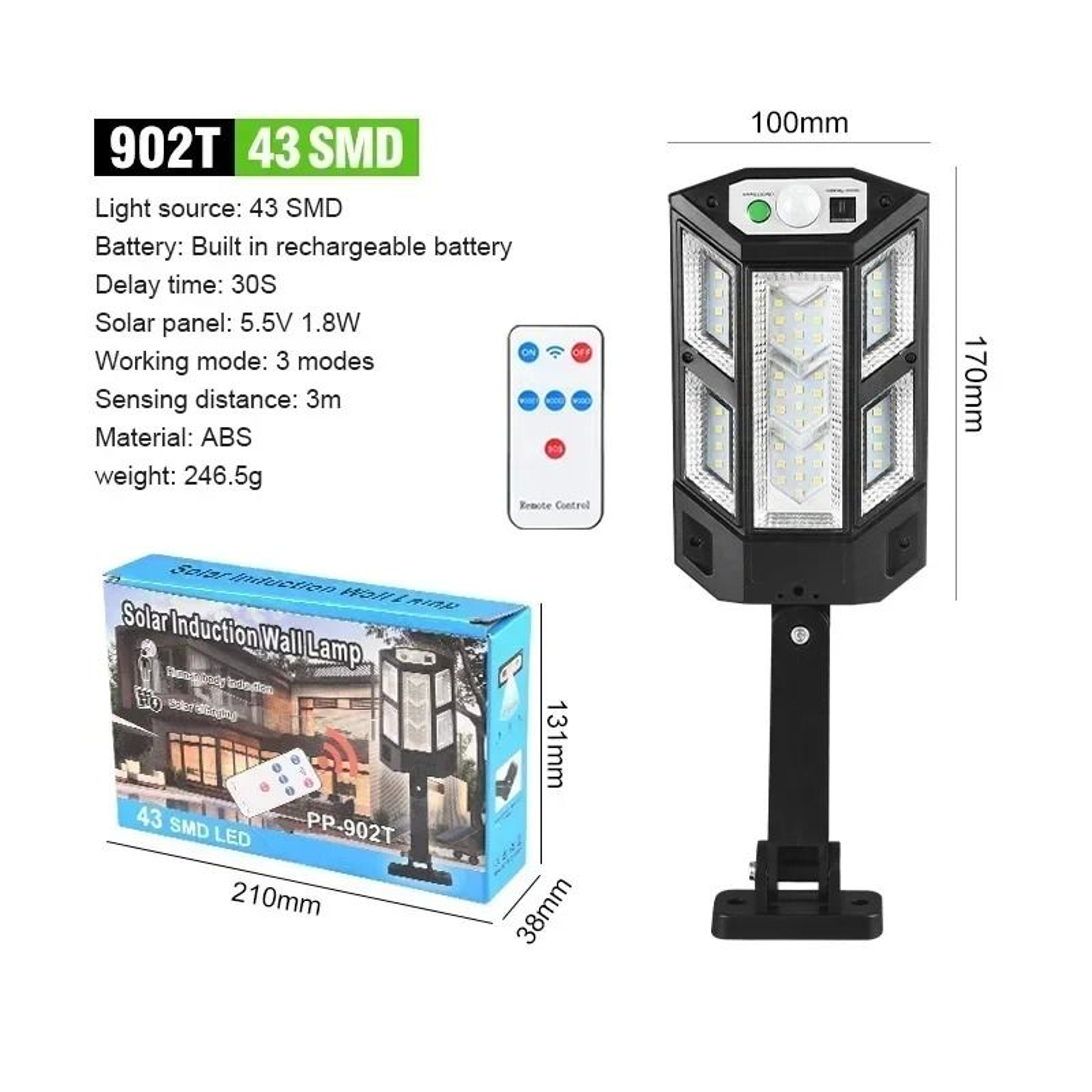 Solar Powered Outdoor Wall Light With Motion Sensor For Garden And Garage 11