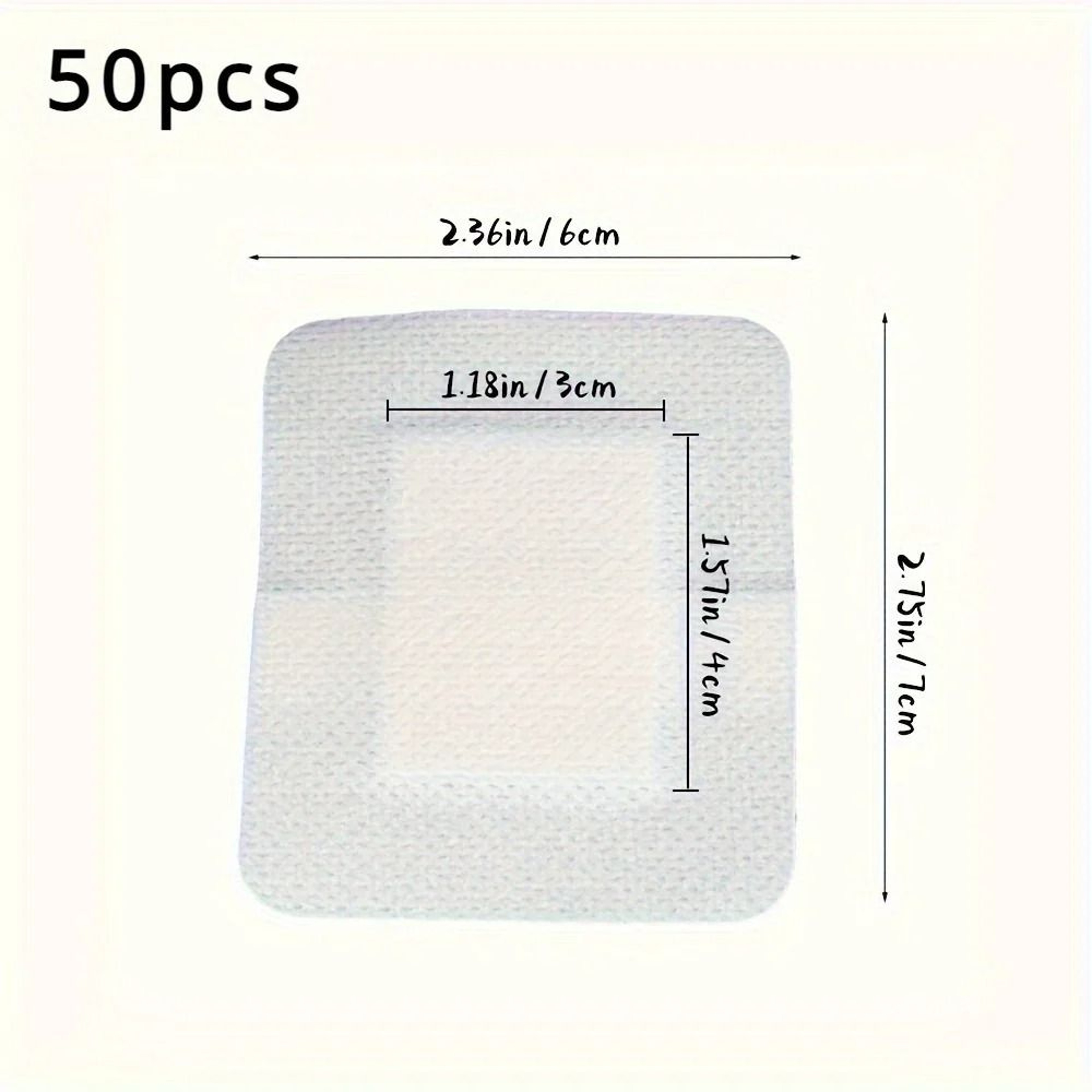 Large Hypoallergenic Adhesive Wound Dressings For First Aid 50 Pcs 2