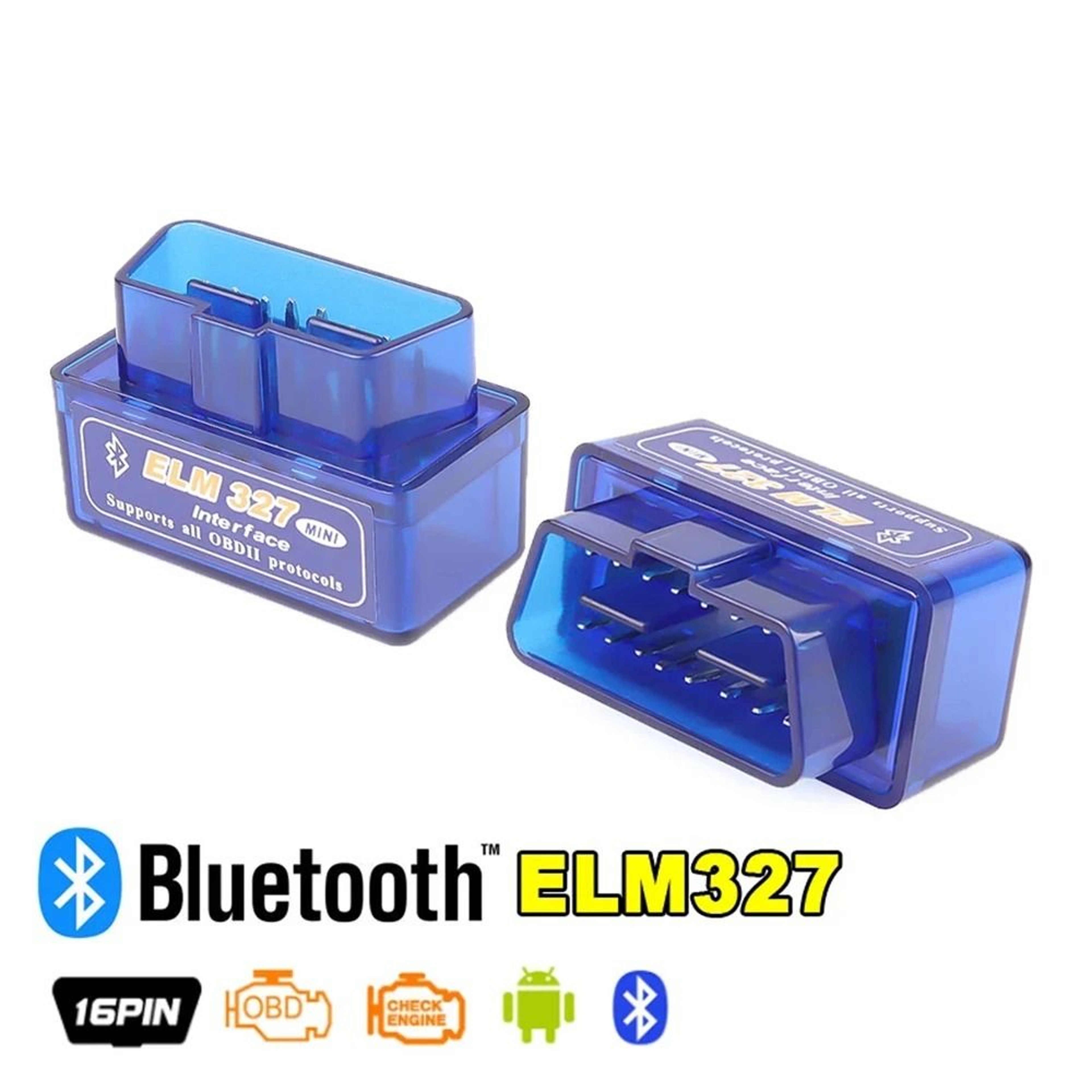 Bluetooth OBD2 Car Diagnostic Scanner With 16Pin Interface For Android Devices 0