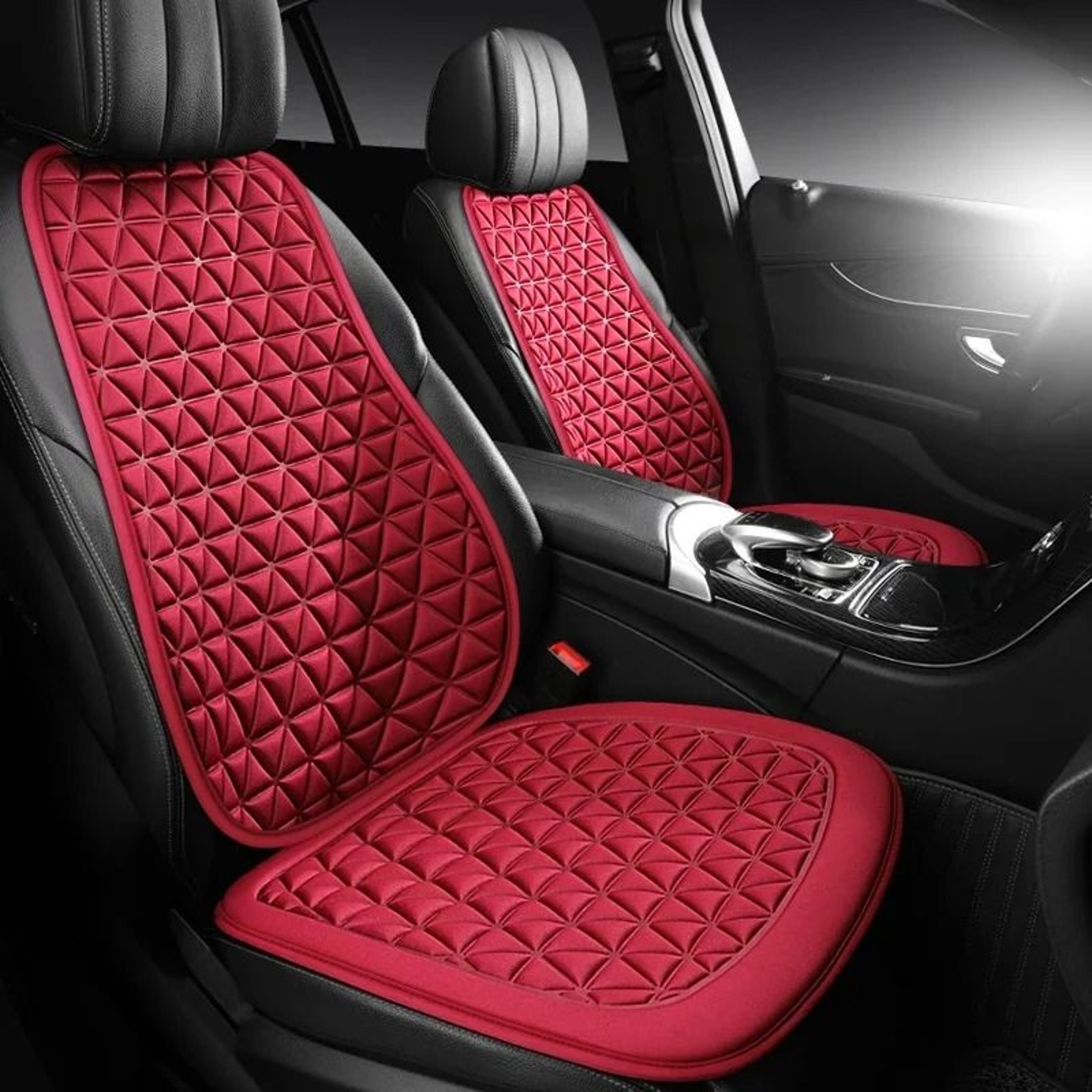 Breathable Car Seat Comfort Cushion With Supportive Backrest 2