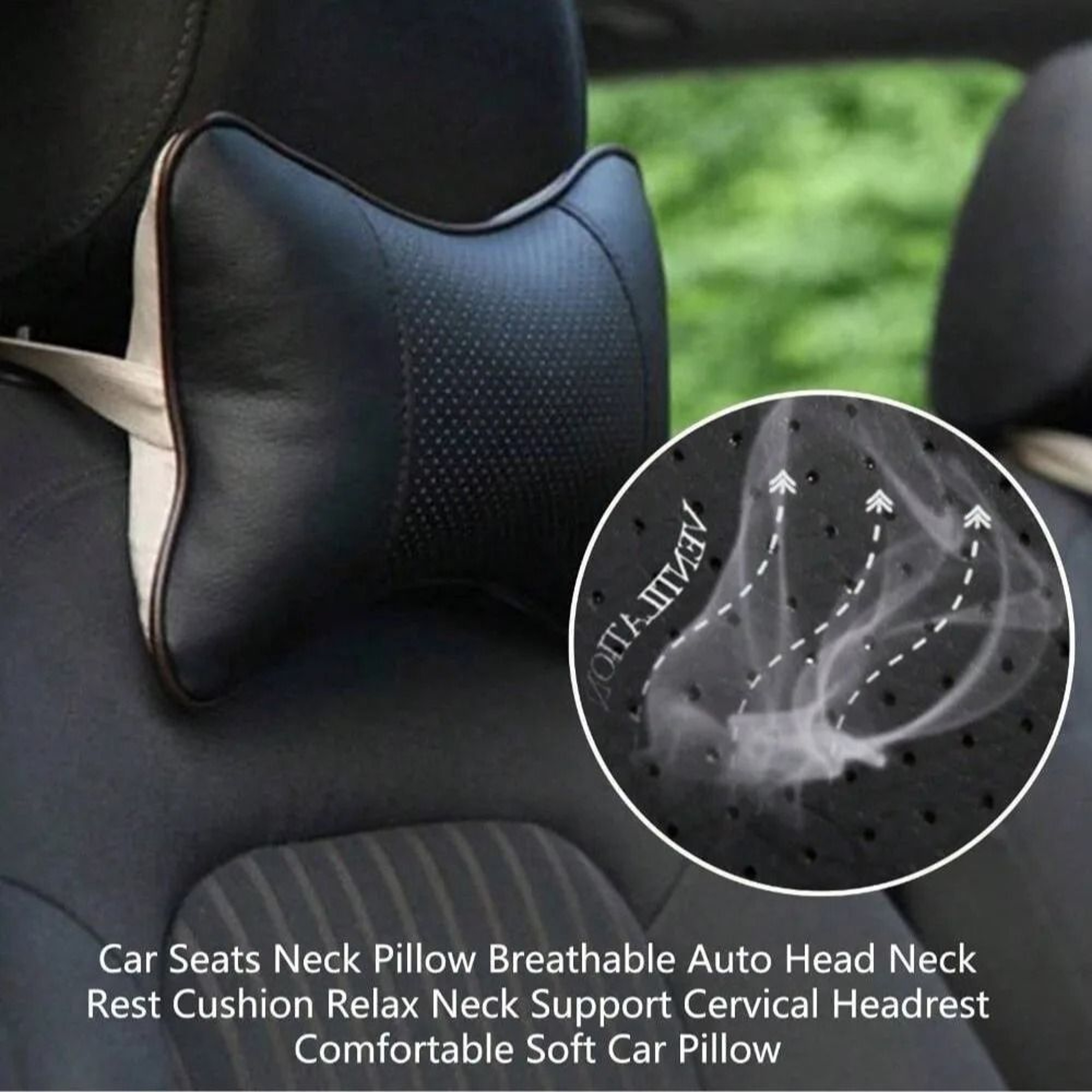 Car Seat Headrest Cushion For Neck Support And Breathable Comfort 1