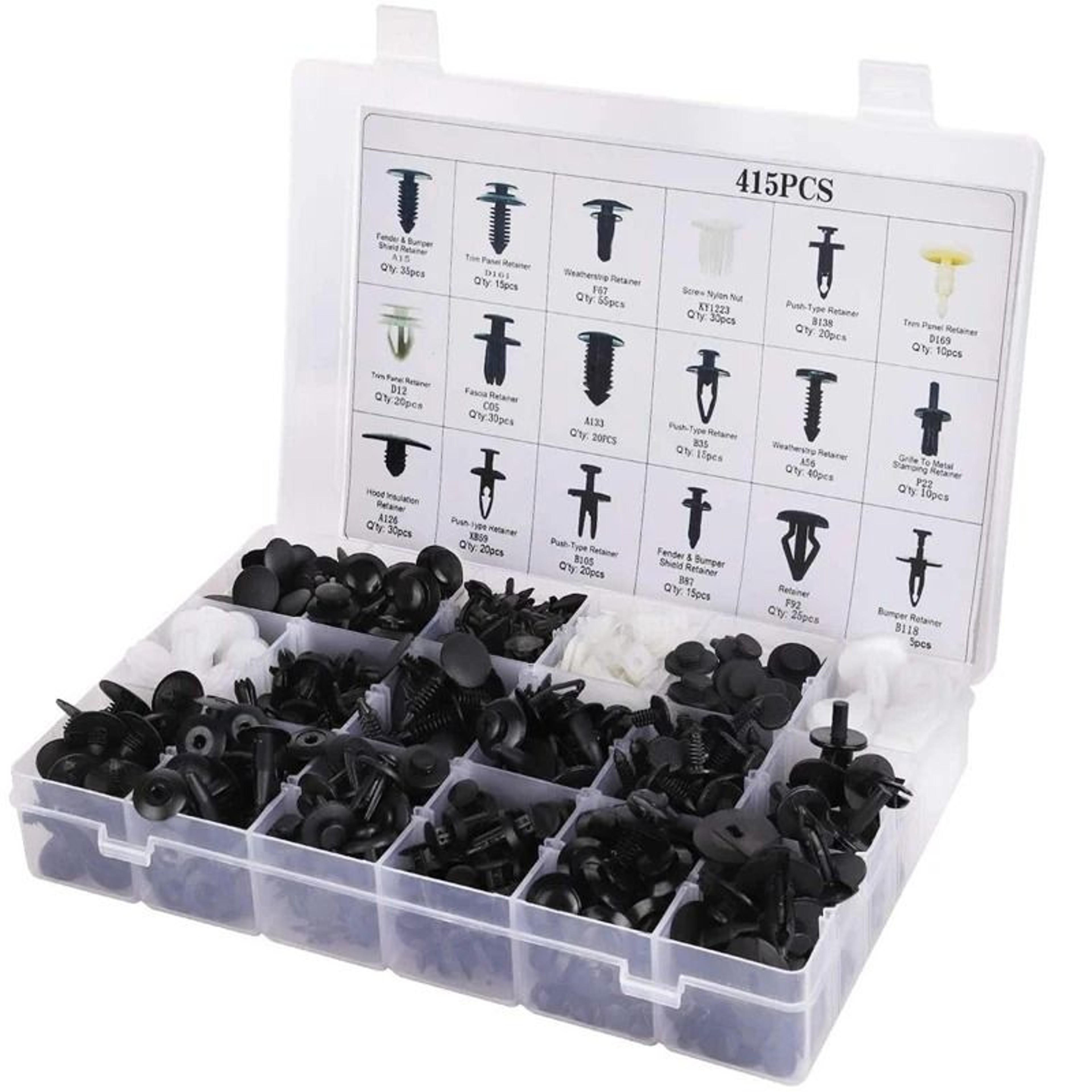 Car Plastic Retainer Clip Kit For Trim And Bumper Repair 6