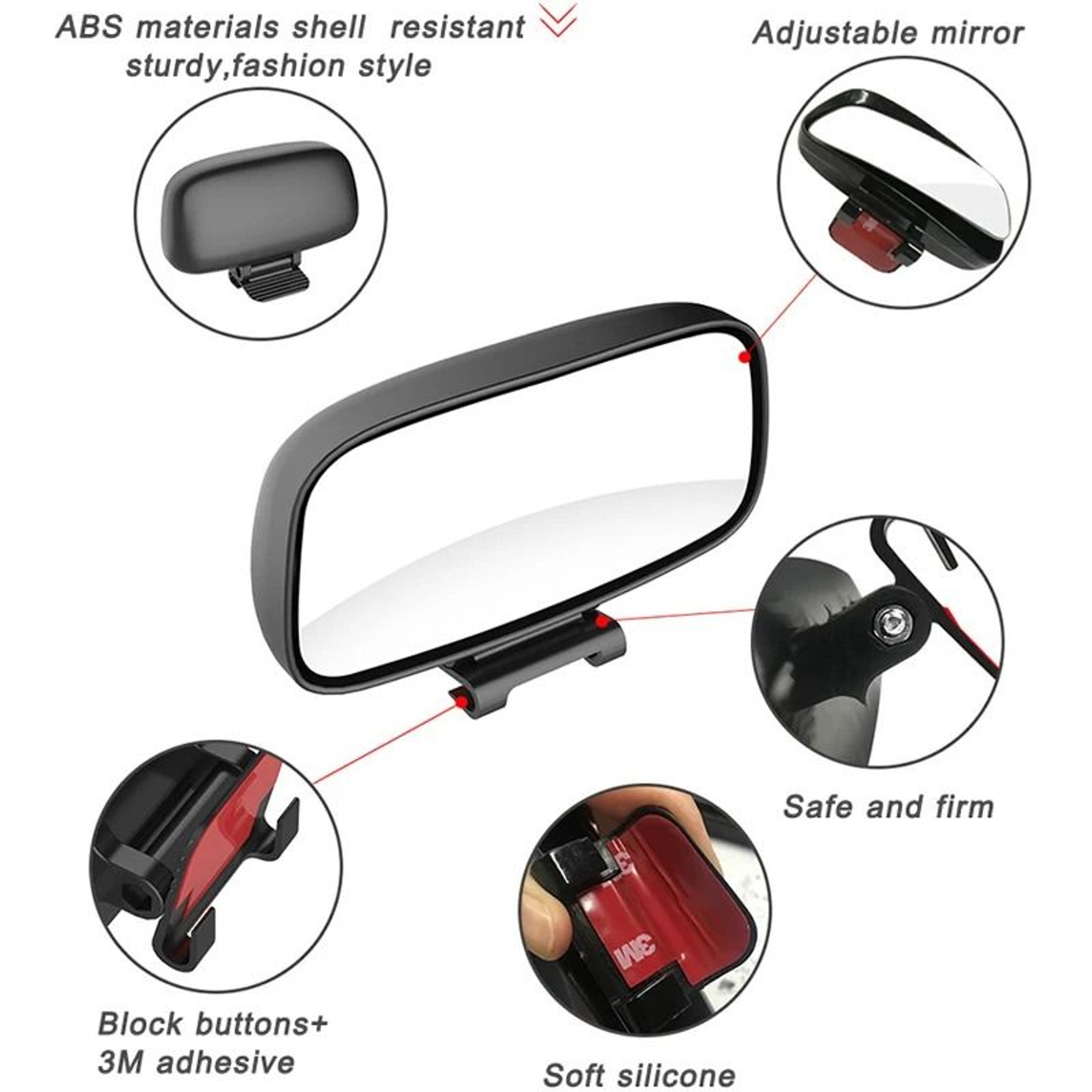 Wide Angle Car Blind Spot Mirror For Enhanced Safety 3
