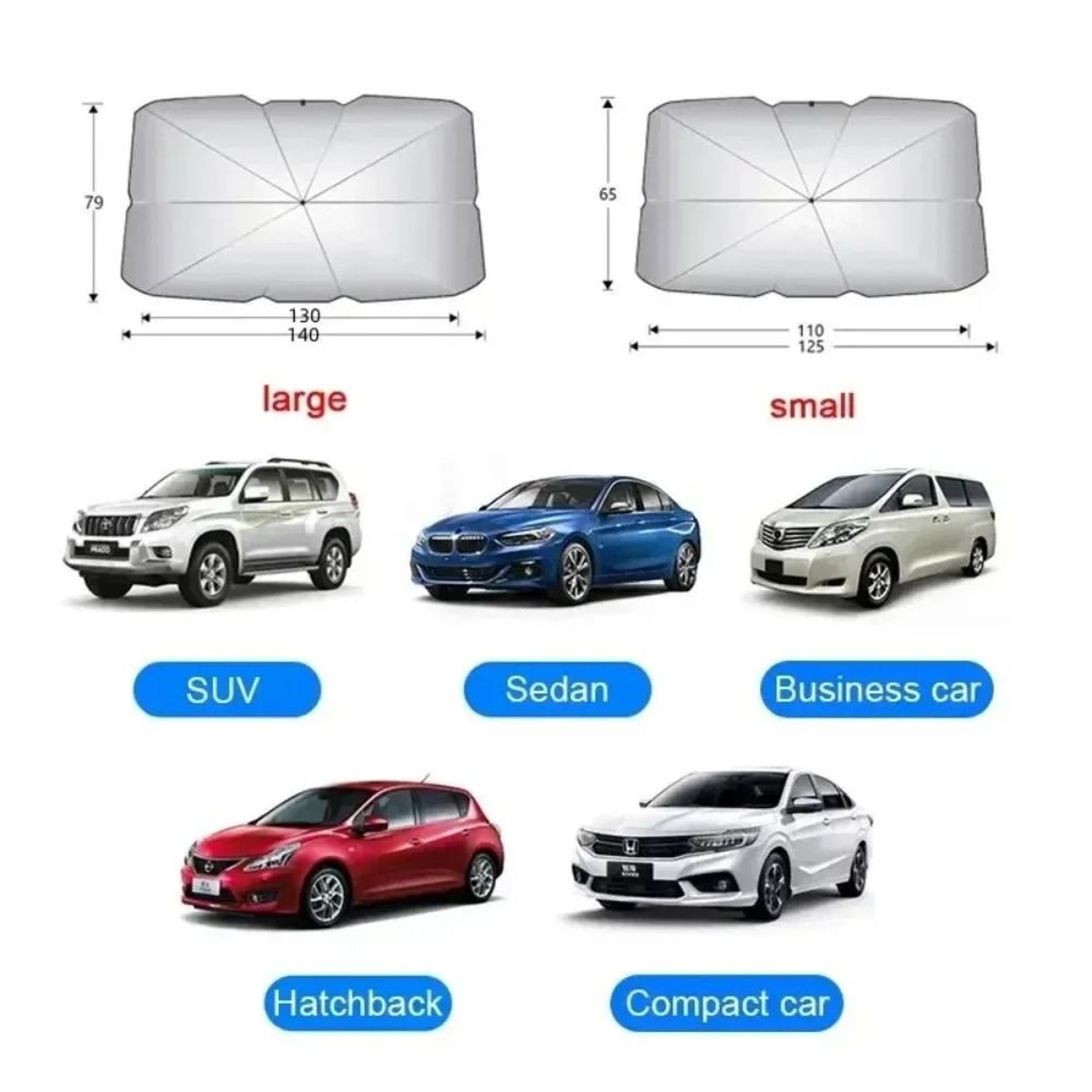 Car Sunshade Umbrella For Interior Windshield Protection 5