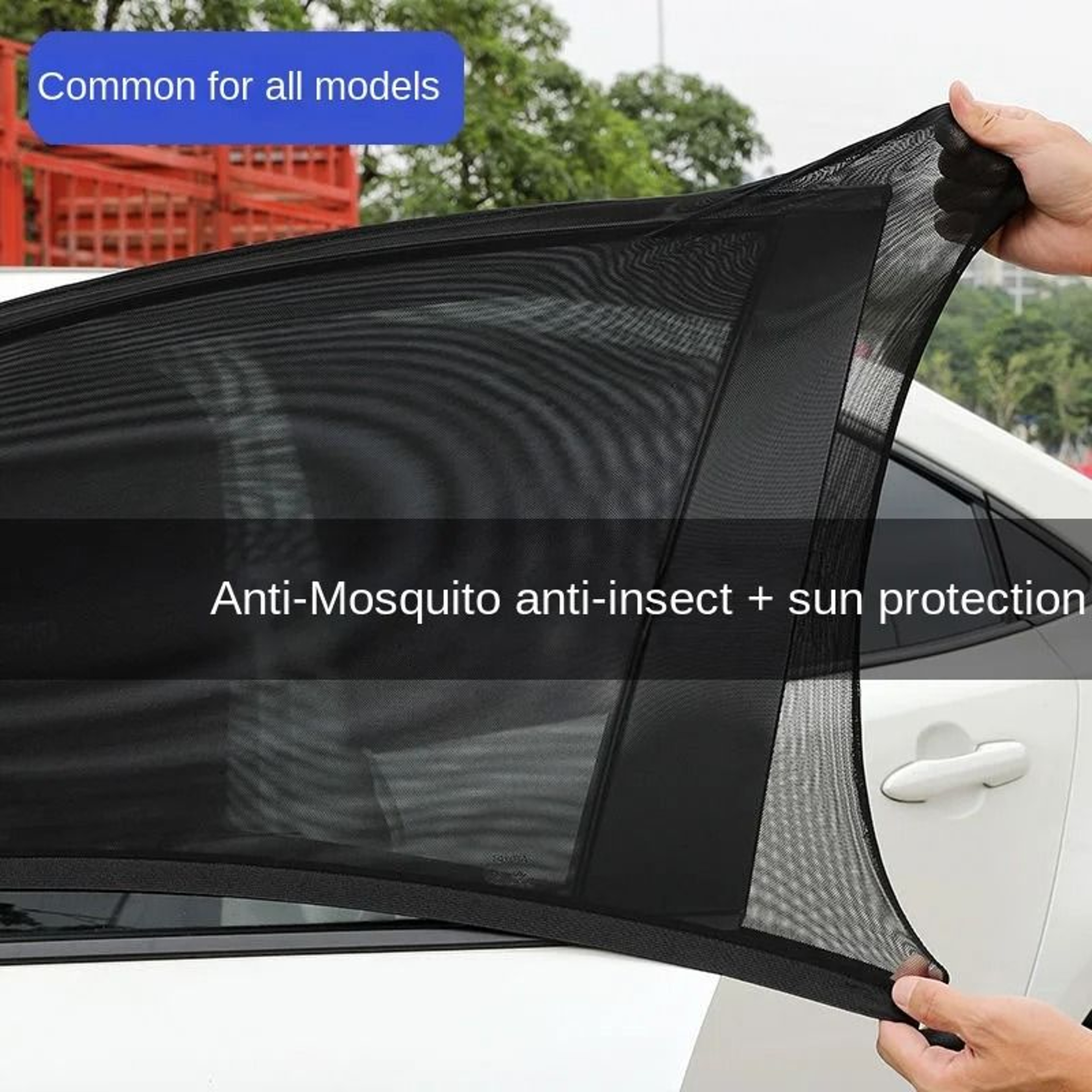 Car Rear Side Window Sunshade Set Mesh Protect UV And Privacy 0
