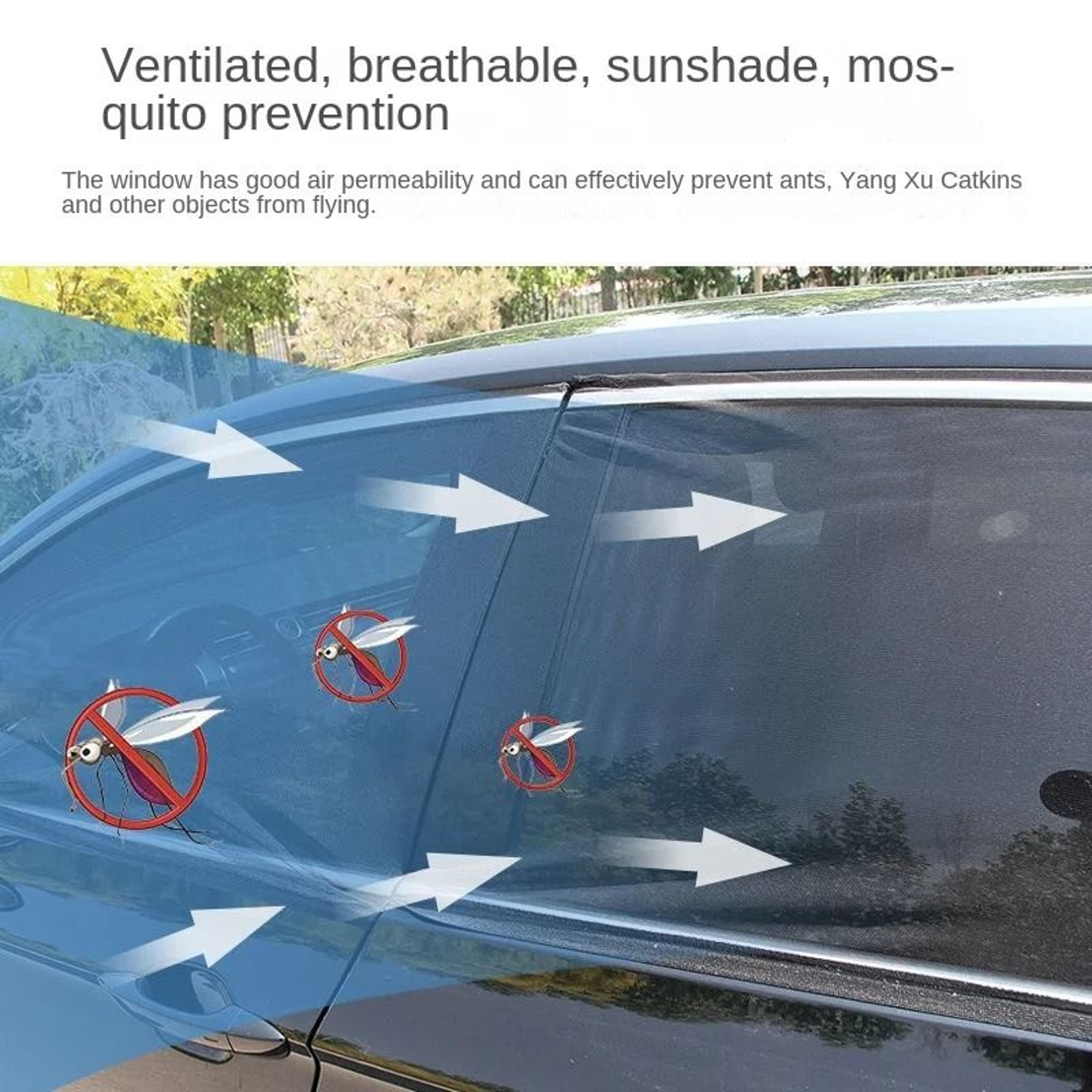 Car Rear Side Window Sunshade Set Mesh Protect UV And Privacy 1