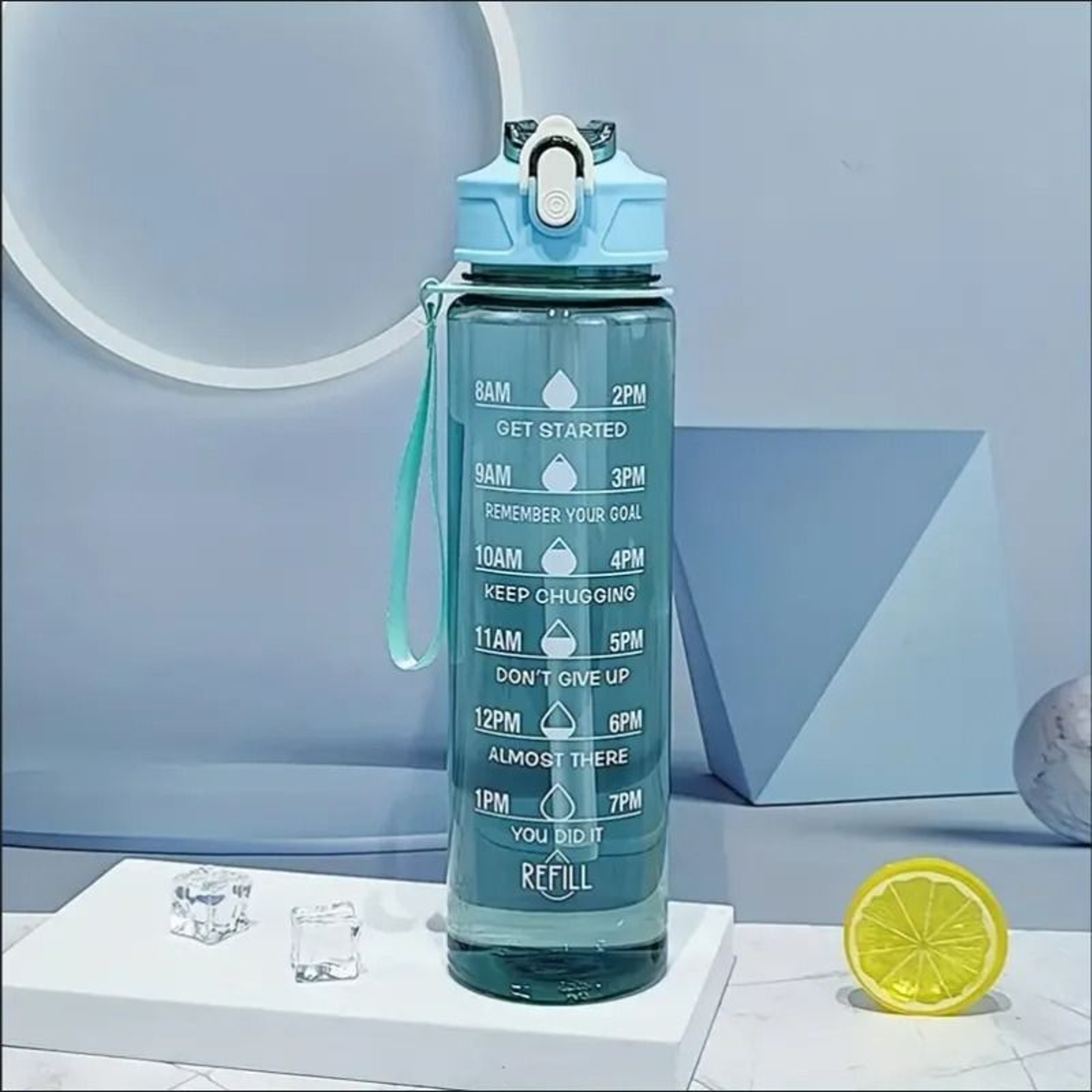 800 Ml 27 Oz Large Capacity Sports Water Bottle Leak Proof Plastic Drinking Cup With Time Scale 2