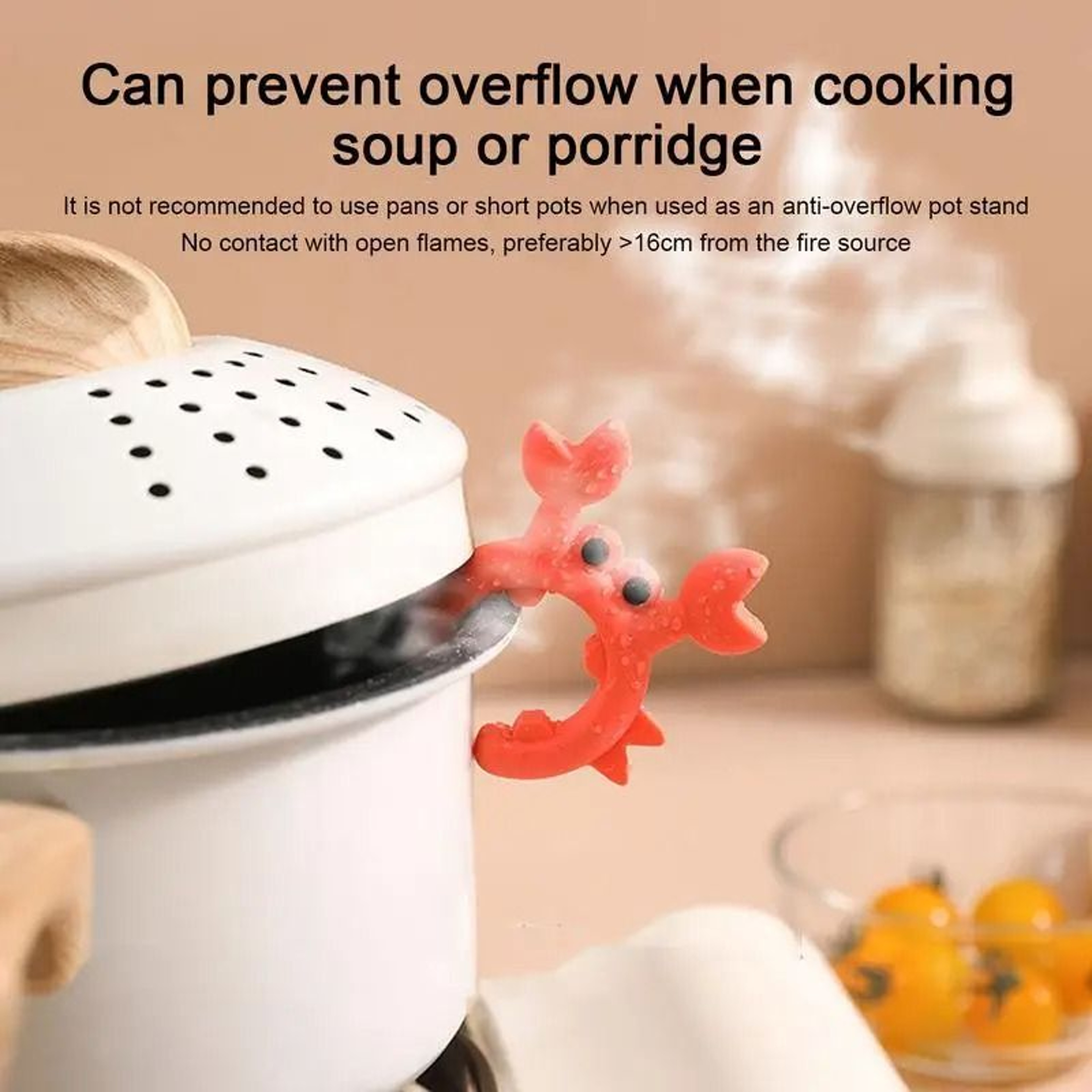 Crab Shaped Silicone Utensil Rest For Ladle Spatula Holder 2