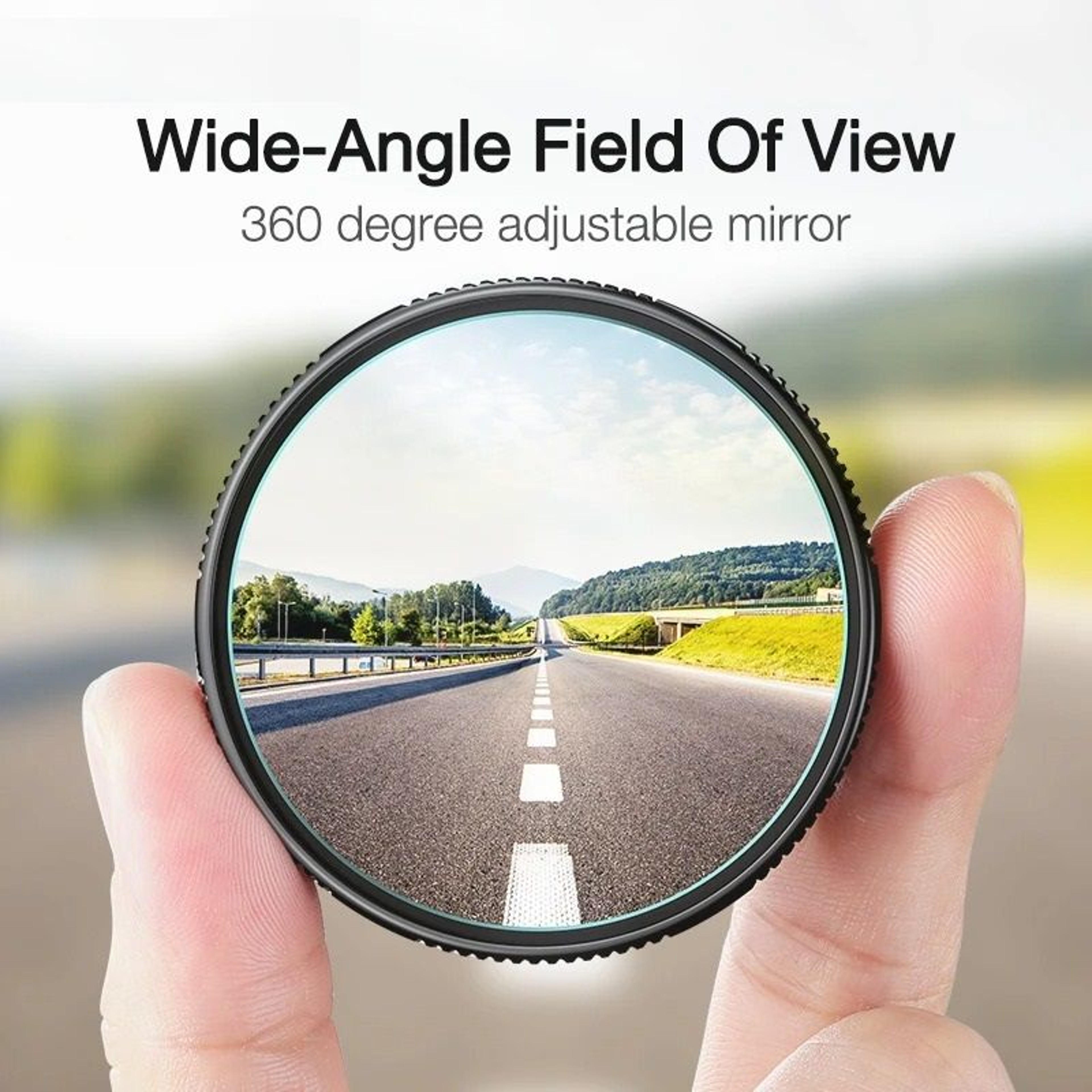 Adjustable Round Blind Spot Mirror Set For Wide Angle Car Visibility 1
