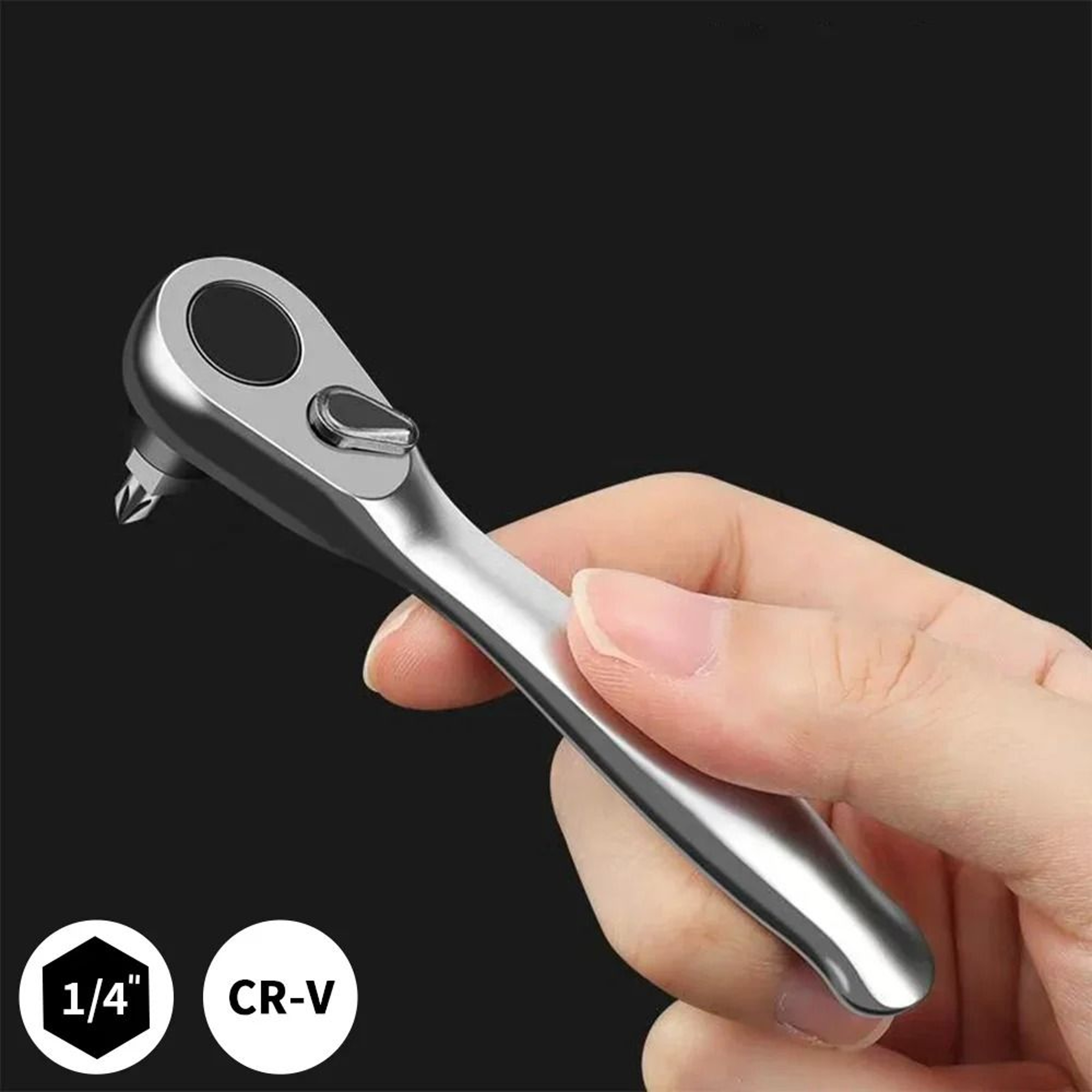 Quarter Inch Drive Ratchet Wrench With 72 Tooth Quick Release 0