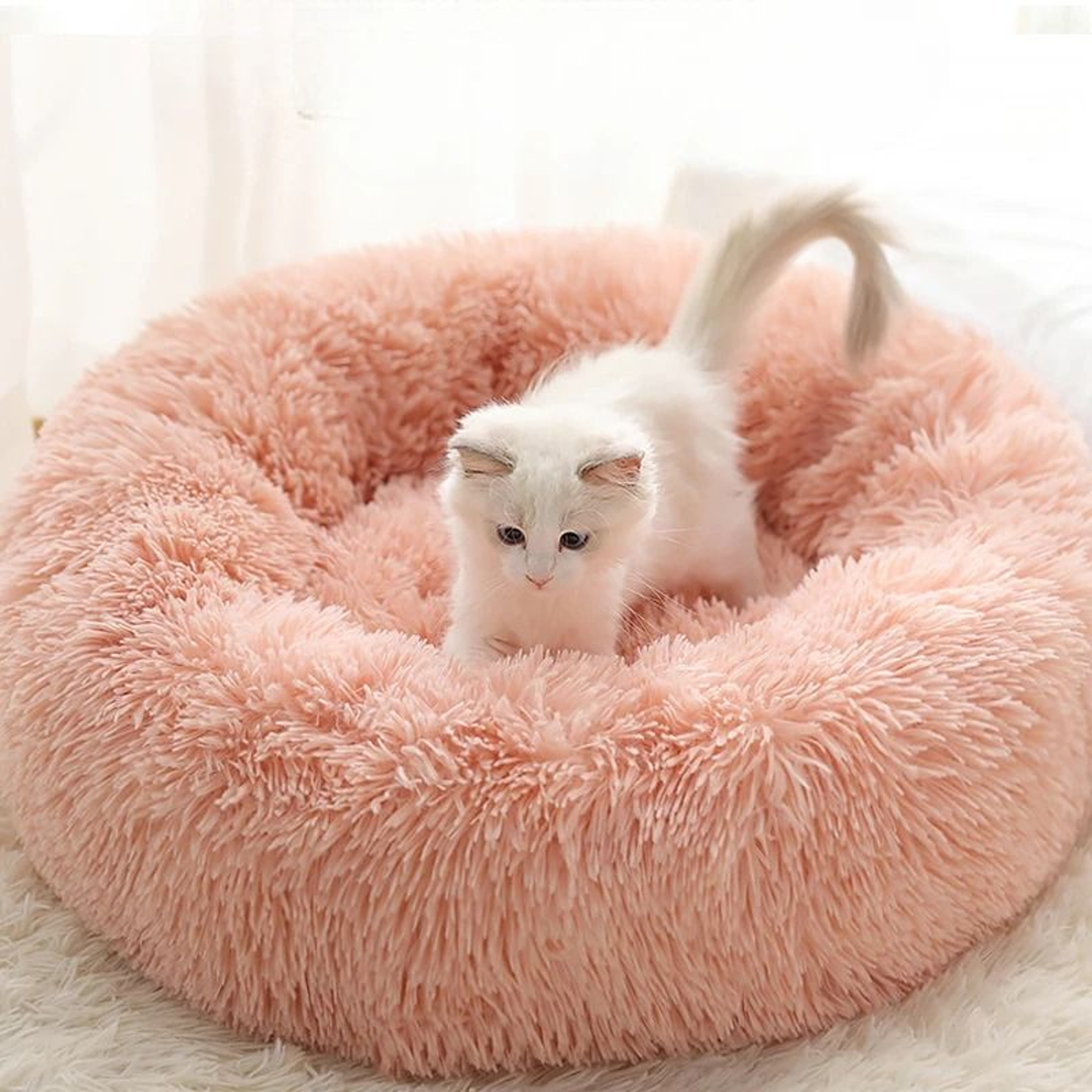 Warm Plush Pet Nest Bed For Cats And Small Dogs Detachable And Washable 2