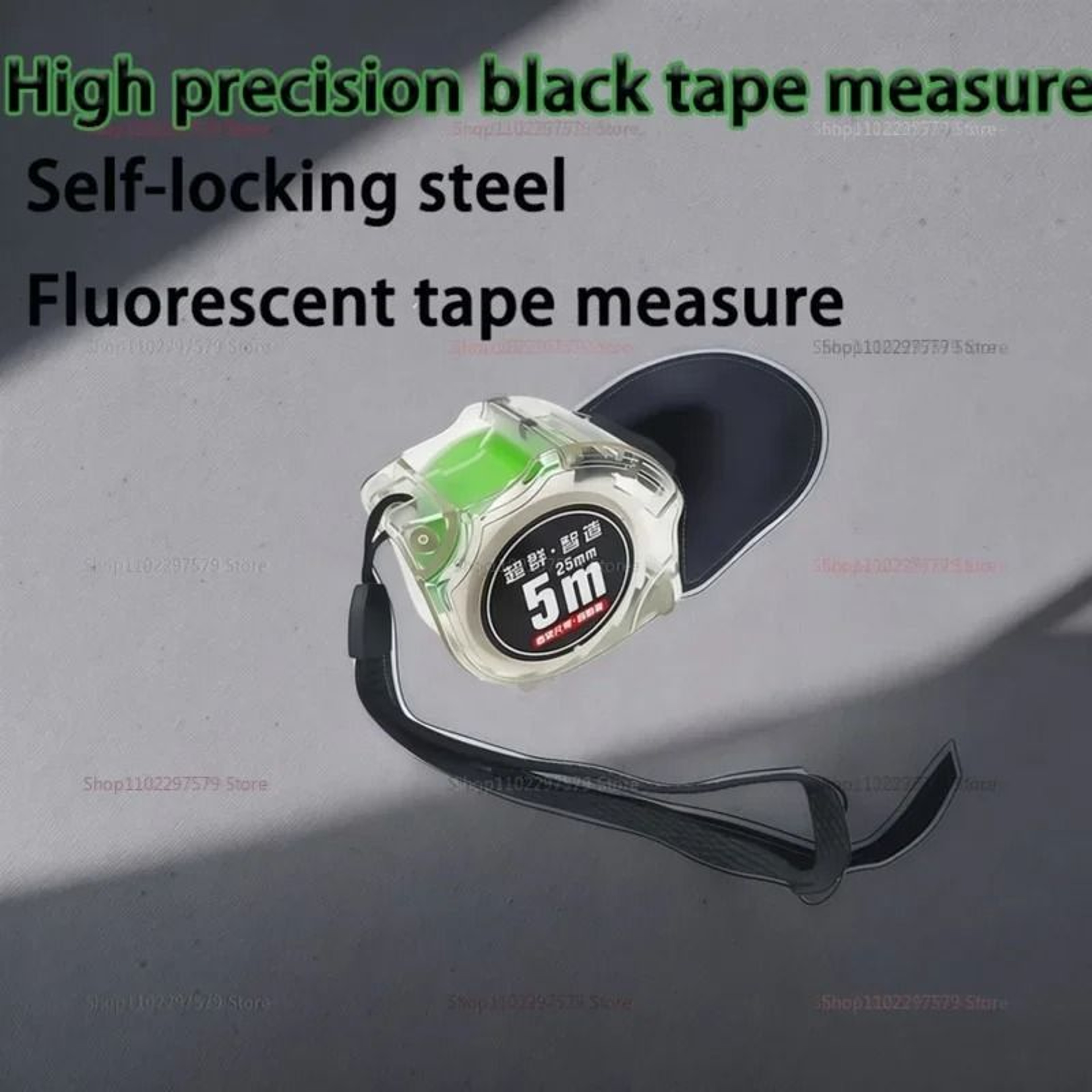High Precision Self Locking Tape Measure Wide Fluorescent Blade In Multiple Lengths 5