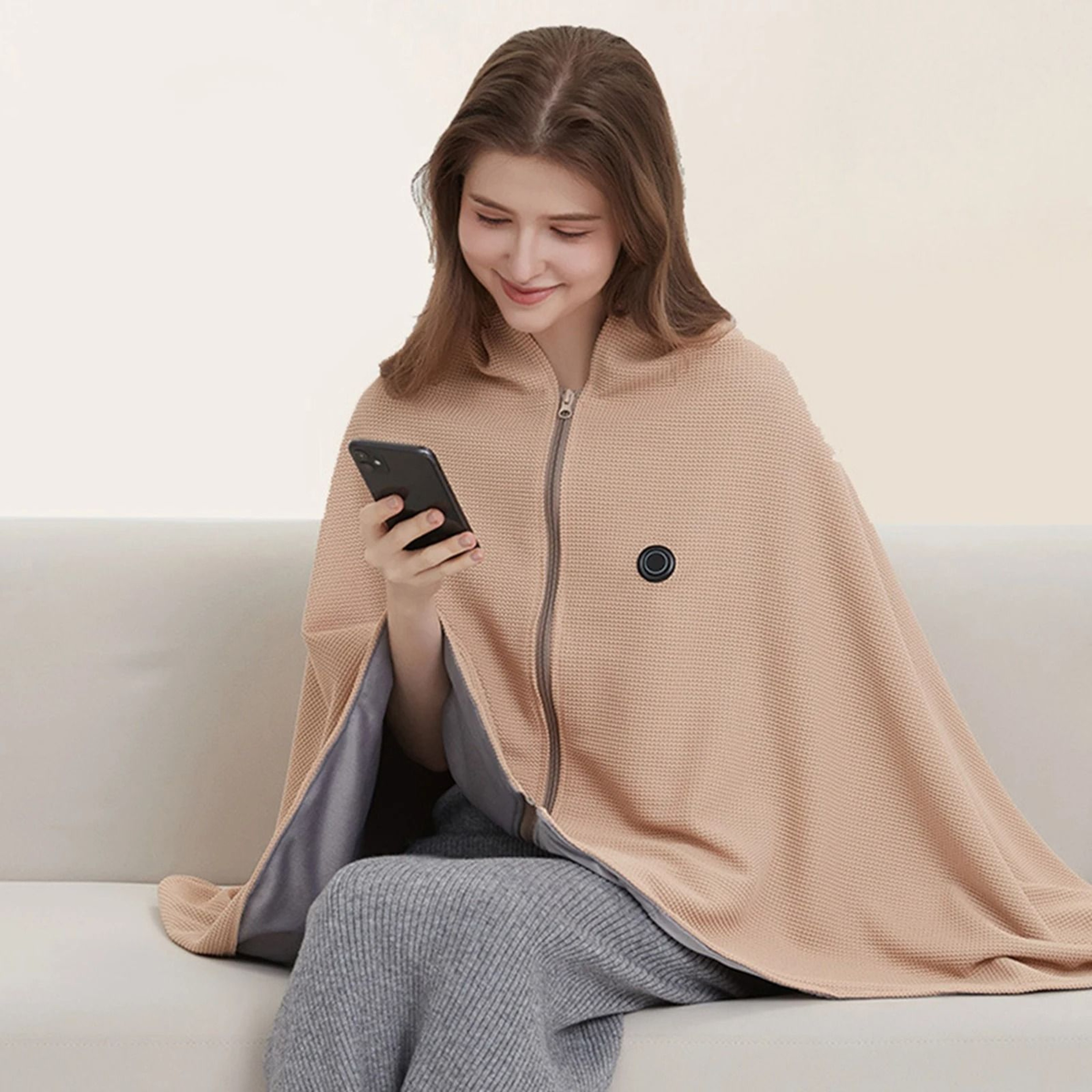 USB Heated Shawl Blanket Soft Warming Wrap For Travel Work And Home 0