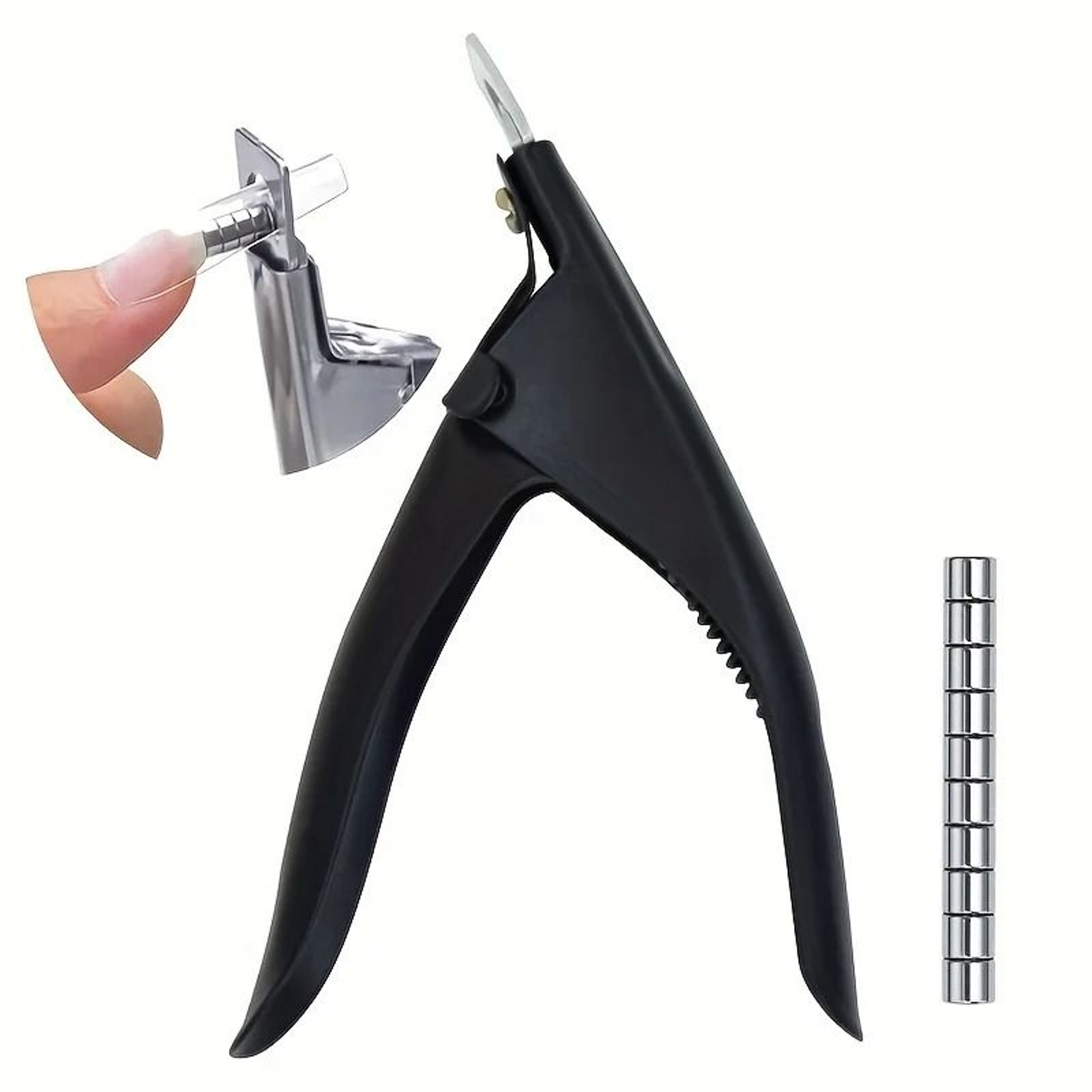 Adjustable Stainless Steel Acrylic Nail Clippers With Magnetic Sizer Set 9