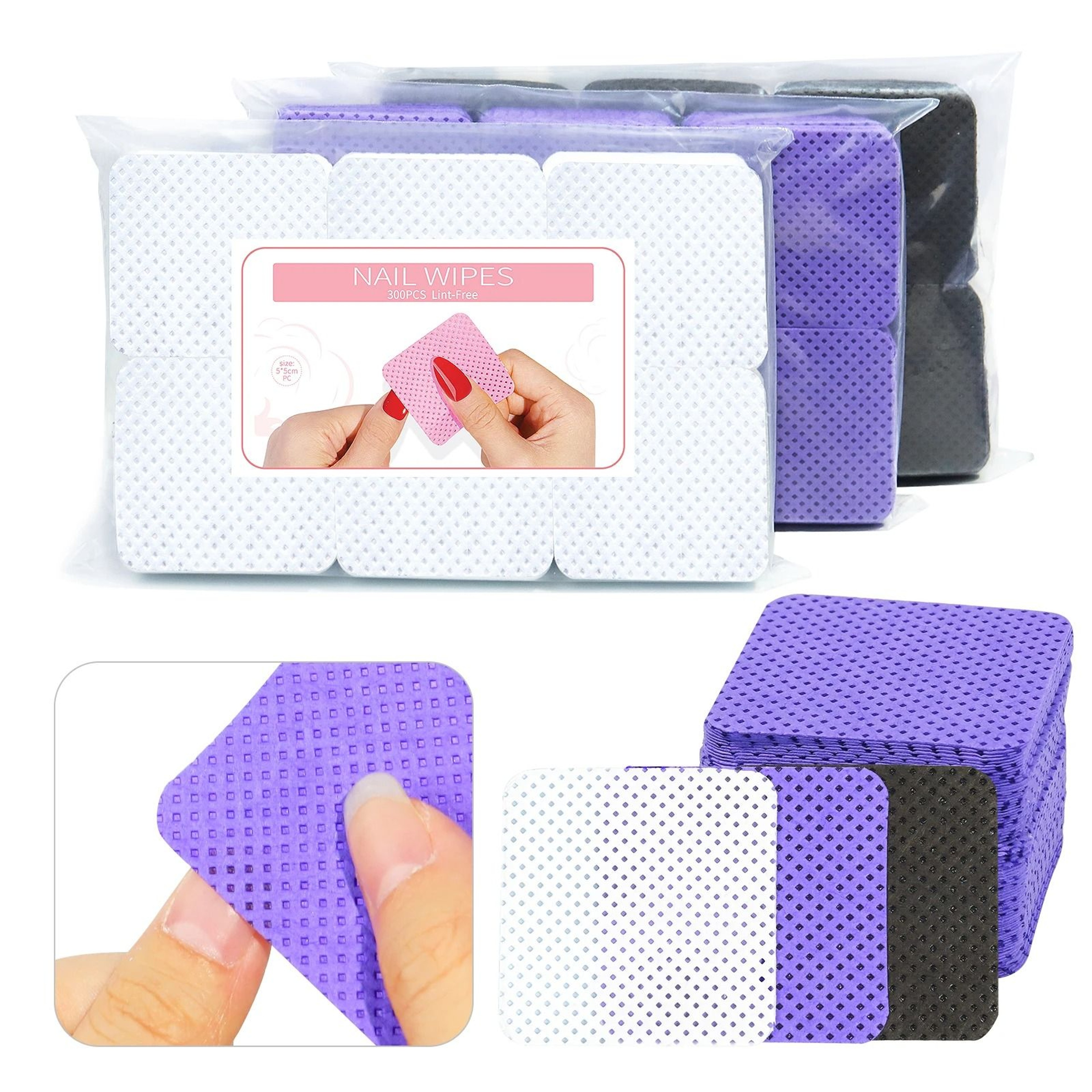 Lint Free Nail Wipes Pack For Polish Removal Manicure Cleaning And Gel Prep 0