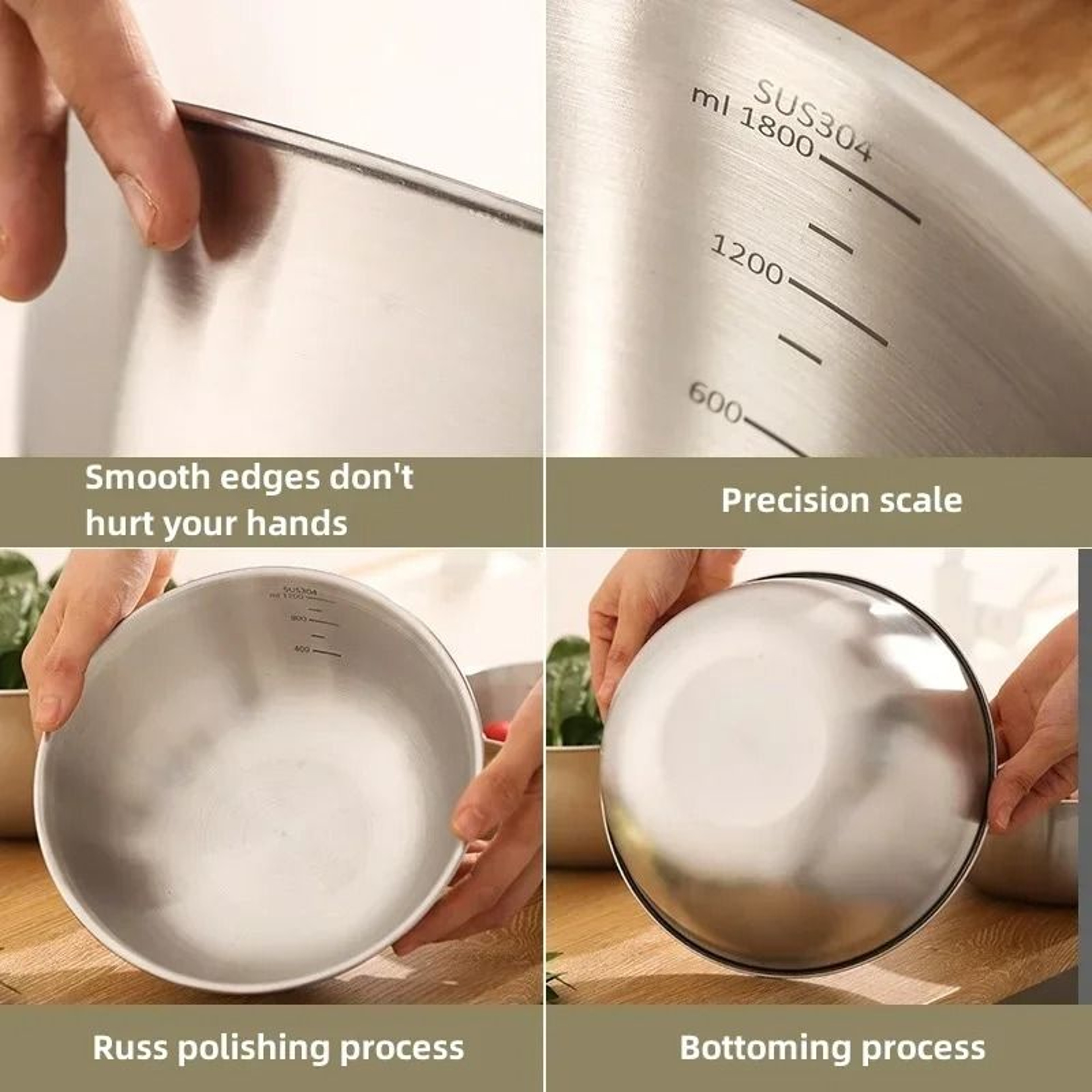 Stainless Steel Drain Basin Set With Strainer And Measuring Scale For Kitchen Washing And Rinsing 4