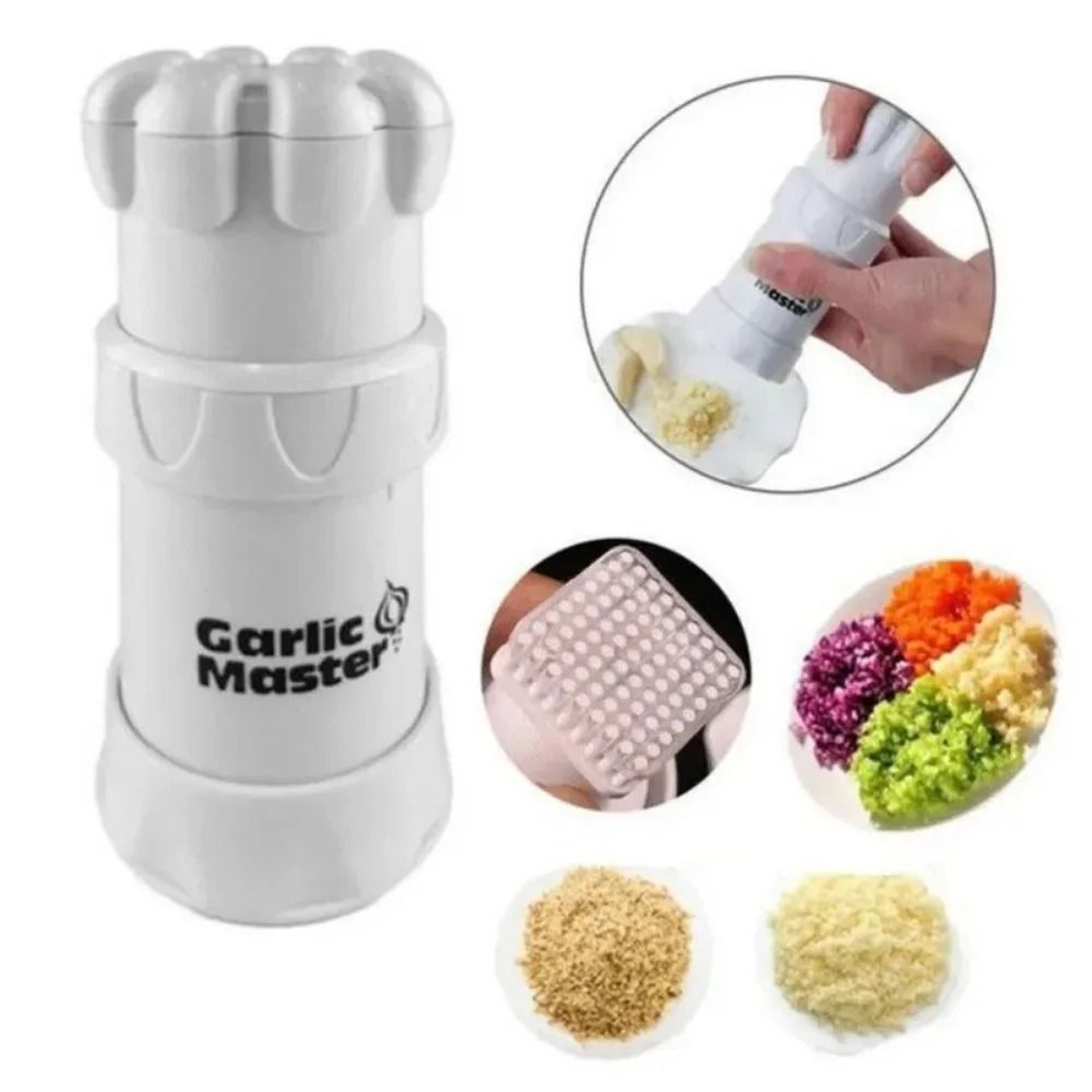 Wheel Type Garlic Press And Slicer Multi Functional Kitchen Tool 4