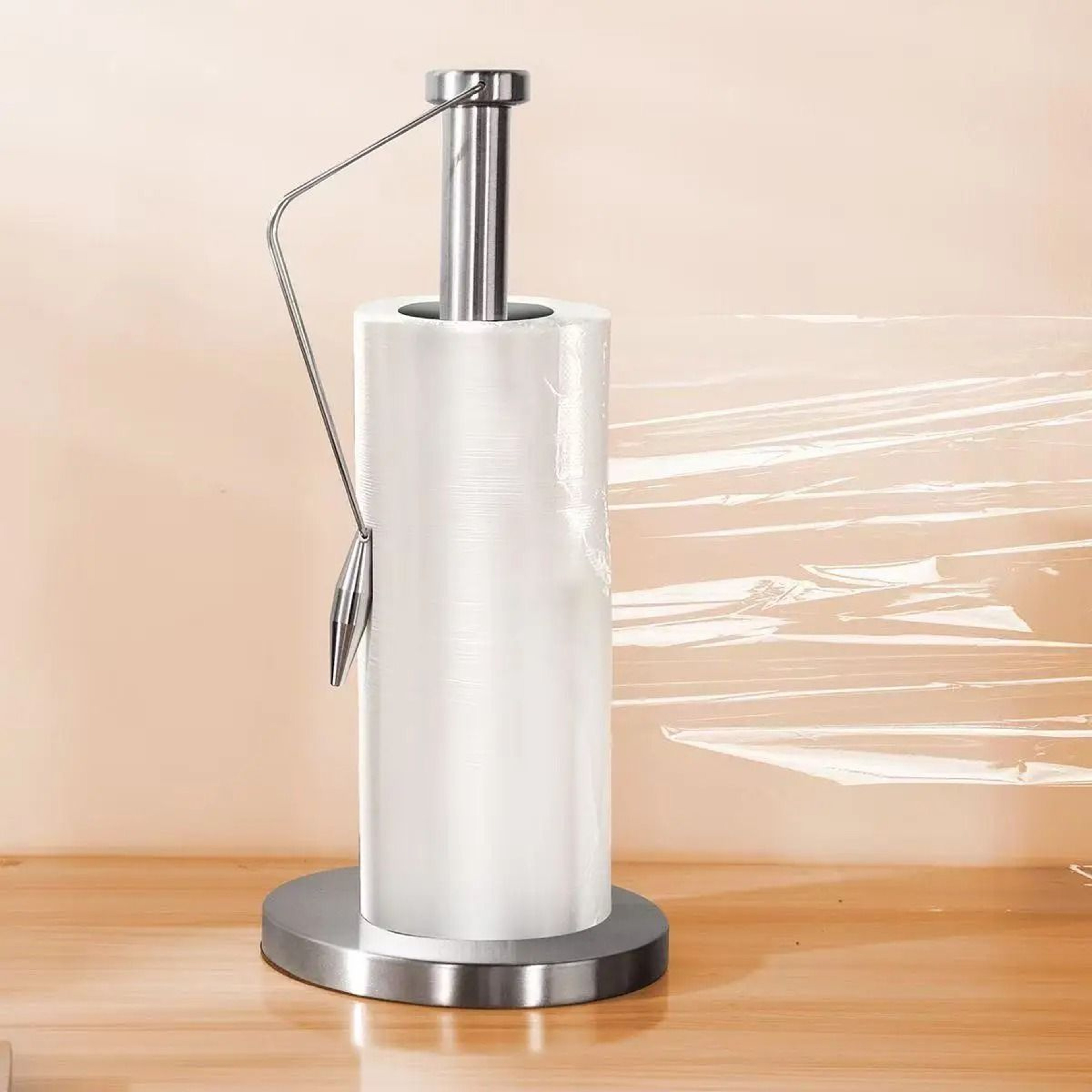 Stainless Steel Vertical Paper Towel Holder Stand For Kitchen Countertop Storage 4