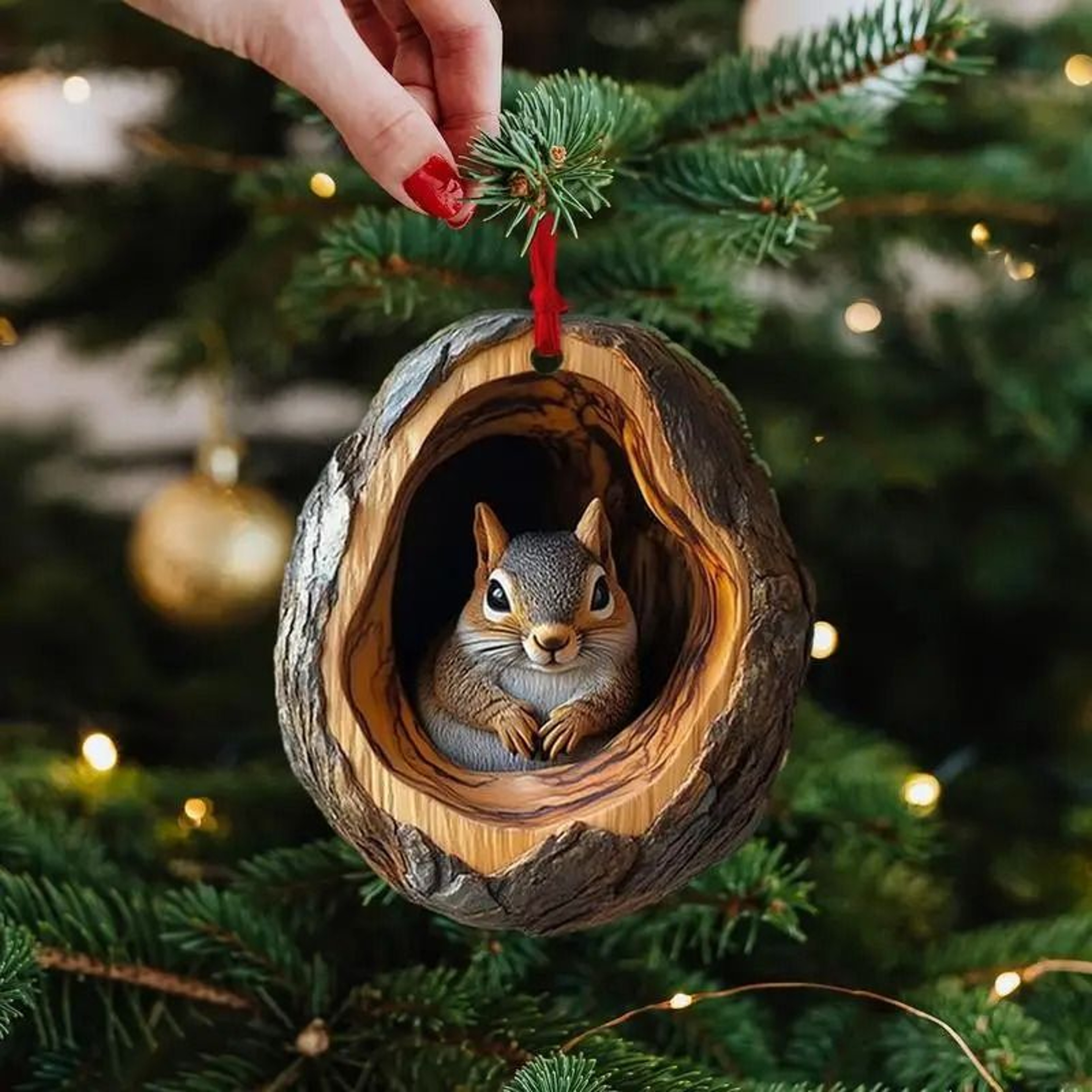 Animal Acrylic Christmas Ornament Cute Wildlife Tree Decoration 0